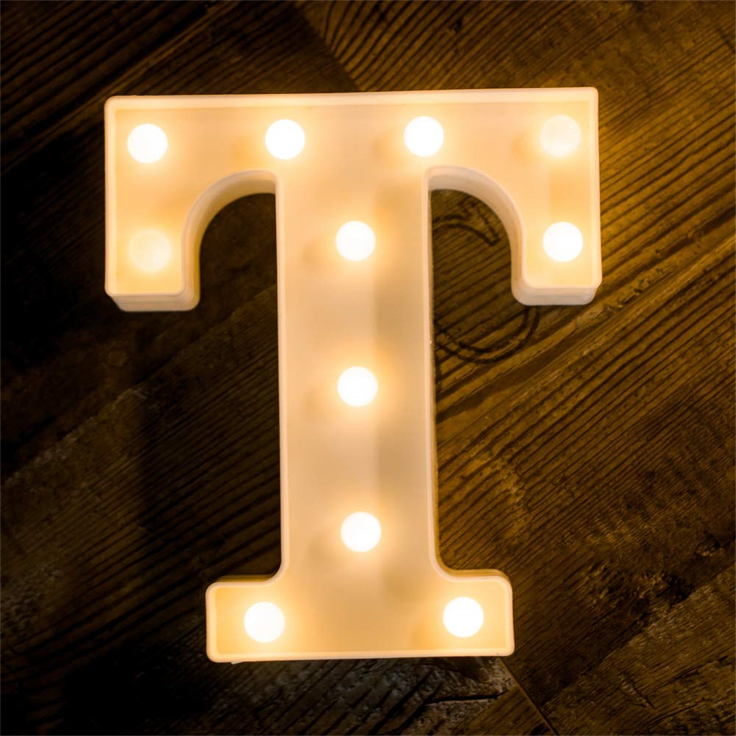 28146 Indoor Decoration LED Alphabet Letter T Light up Marquee Sign Light 