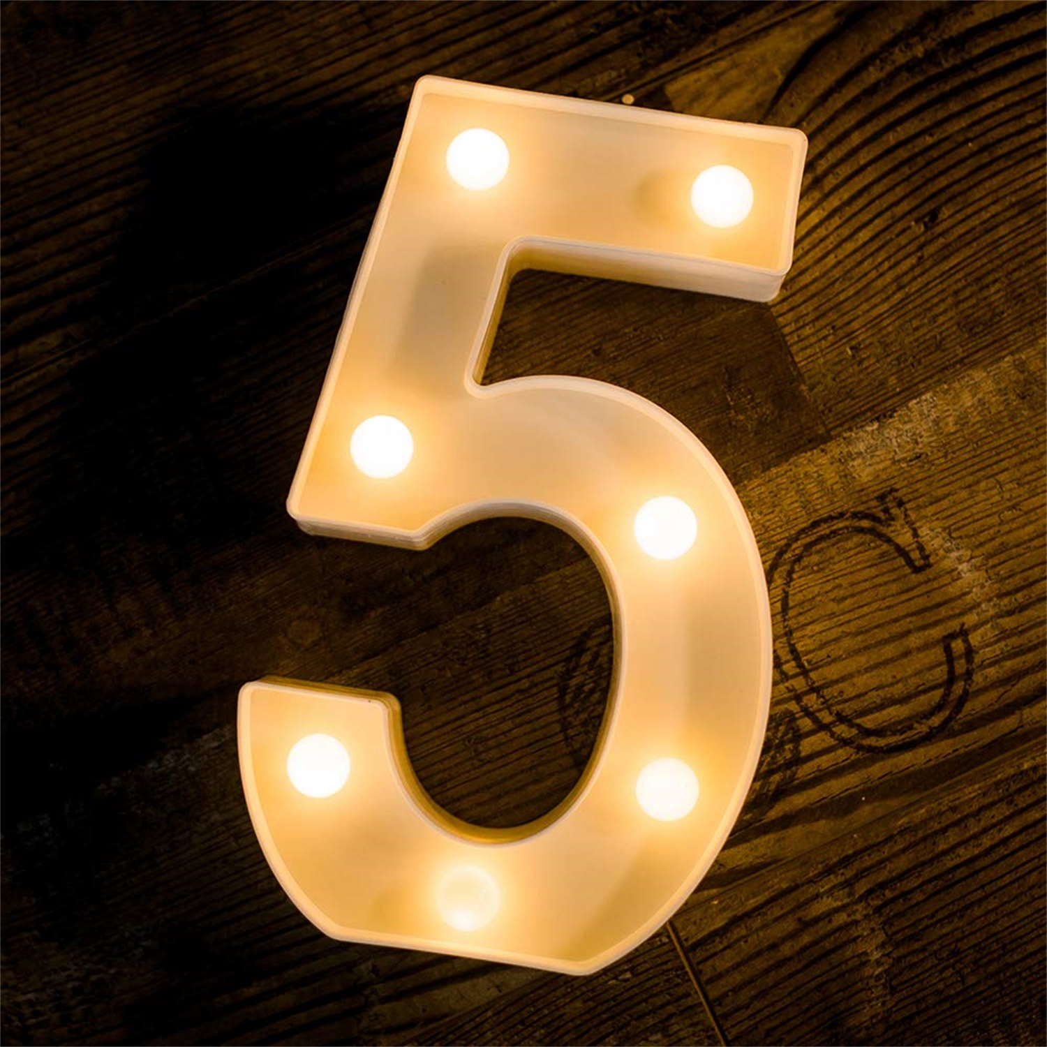 28157 Party Decoration Number 5 LED Light up Marquee Sign Light 