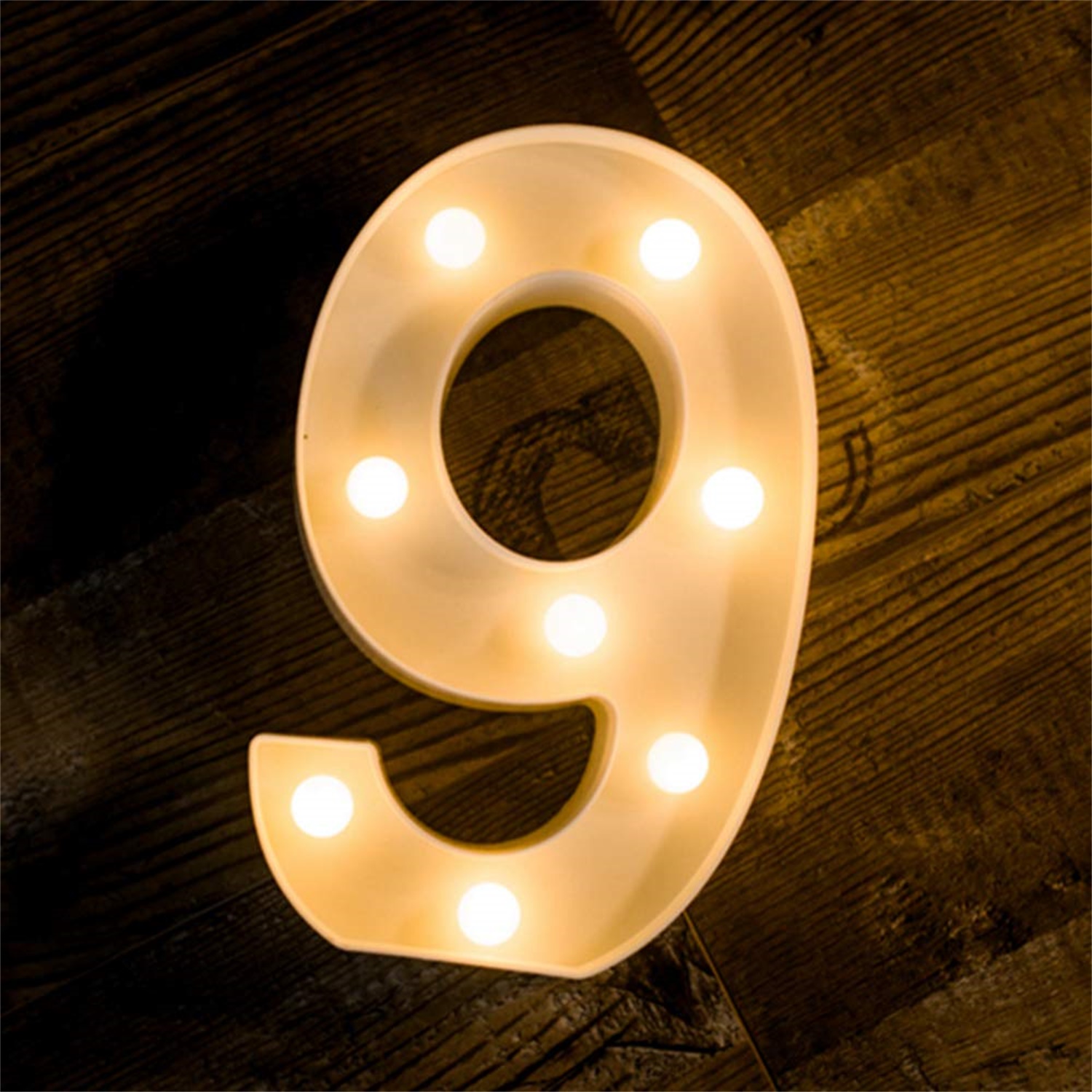 28161 Battery Operated Number 9 LED Light up Marquee Sign Light 