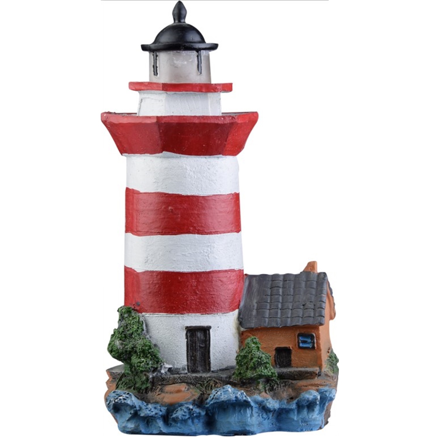 28302 Chinese Factory IP44 Waterproof Lighthouse Yard Decoration Solar Light 