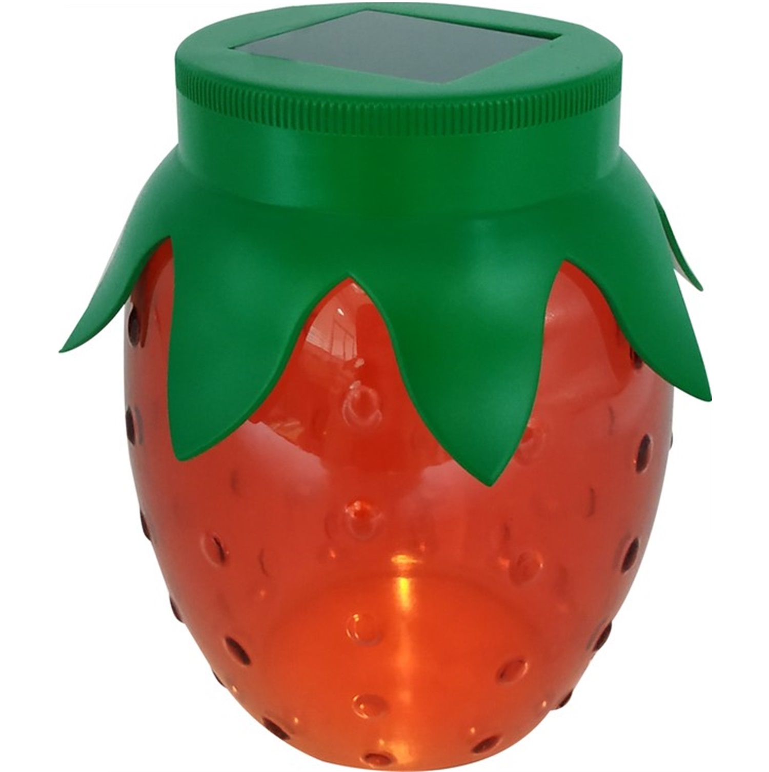 28311 Chinese Wholesale Strawberry Glass Jar Solar Decoration Light 