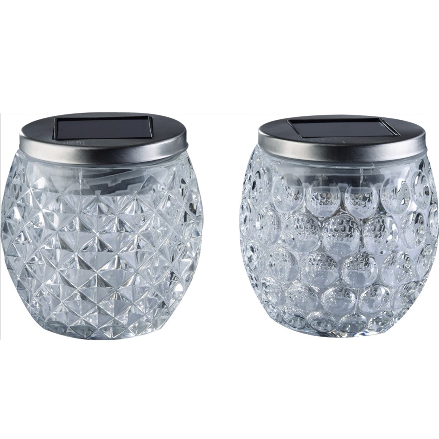 28315 Chinese Manufacturer Balcony Decoration LED Solar Glass Jar Light 