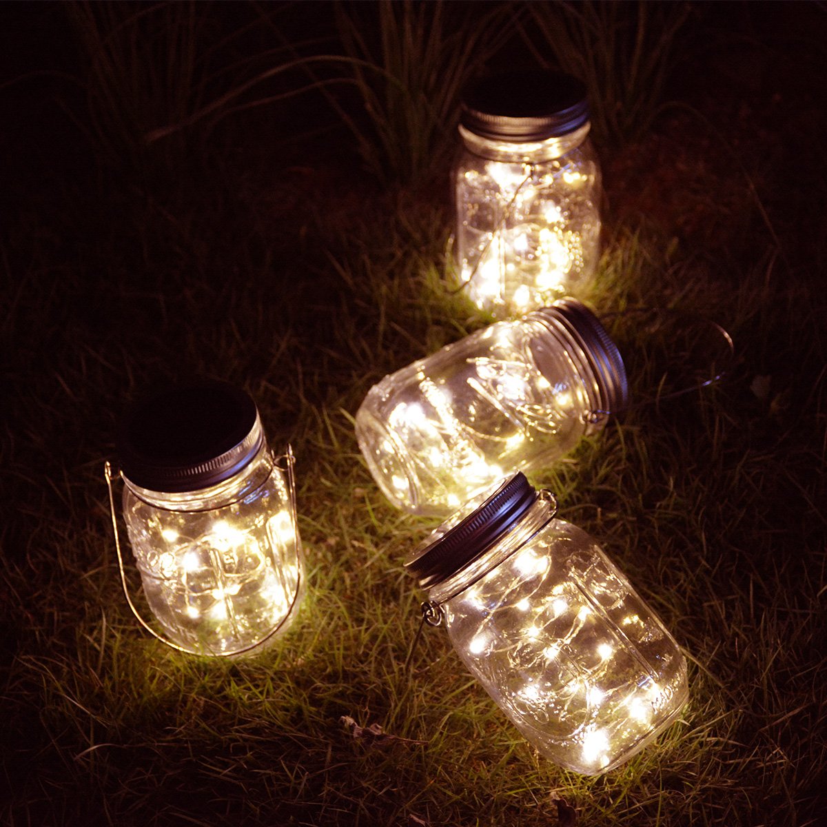28317 Garden Decoration Solar Lantern Jar Hanging Fairy Light 