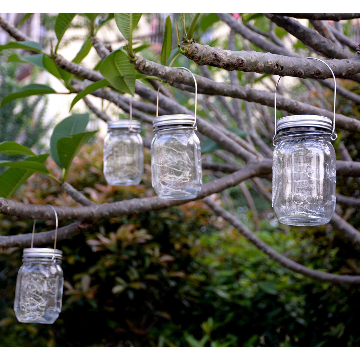 28317 Garden Decoration Solar Lantern Jar Hanging Fairy Light 