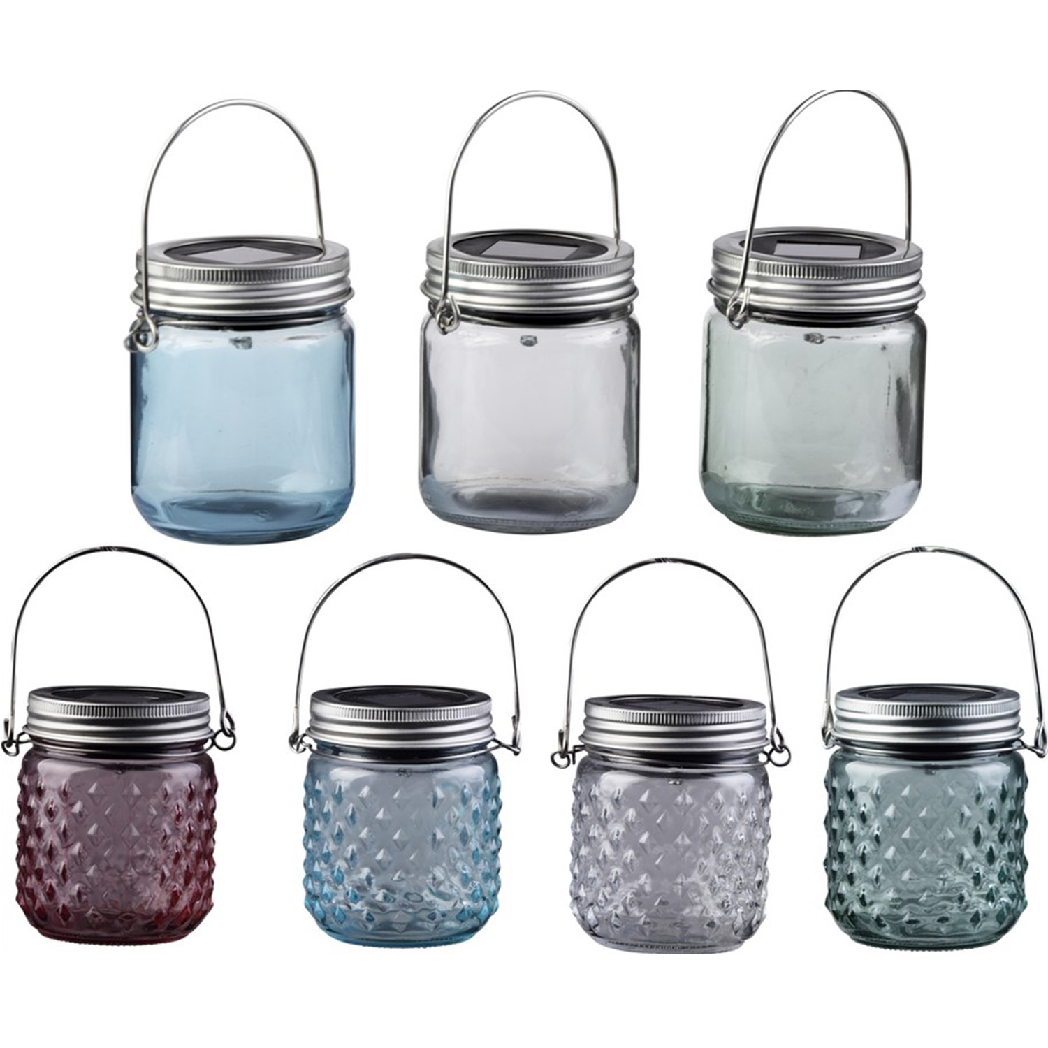 28318 Solar Lantern Garden Pathway Hanging Jar Light 