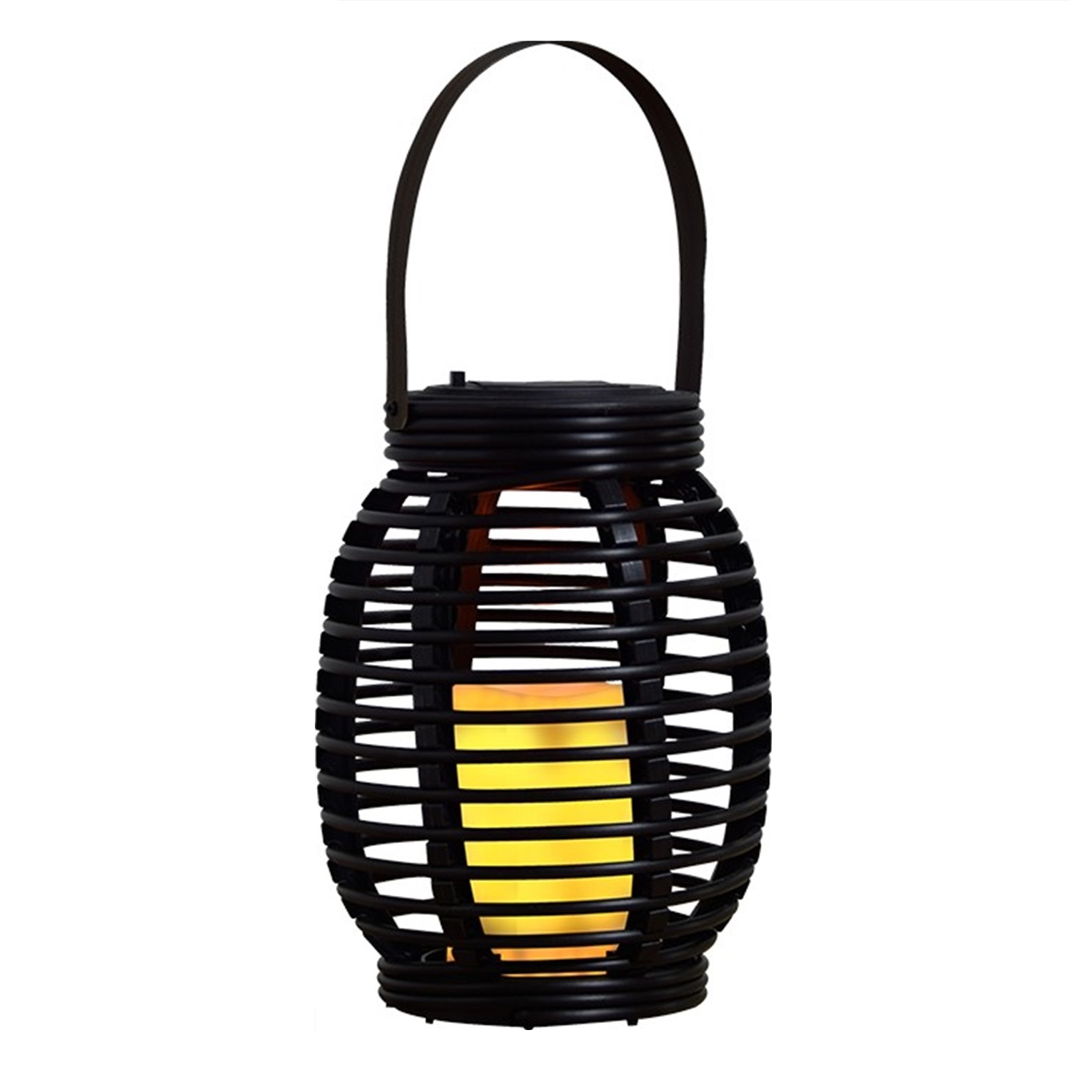 28342 Yard Decoration Plastic Vintage Solar LED Candle Lantern 