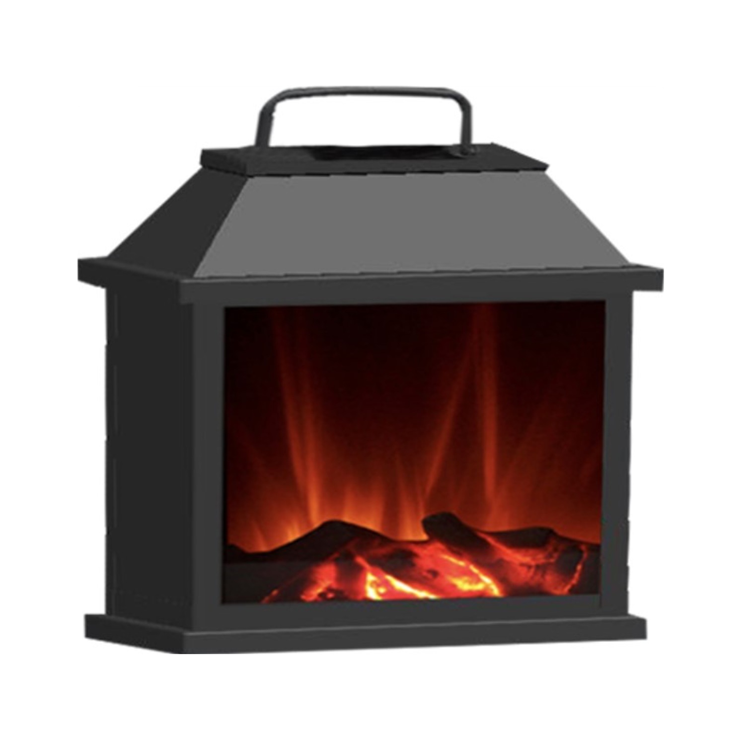 28348 Home Decoration Flameless LED Flickering Fireplace Lantern 