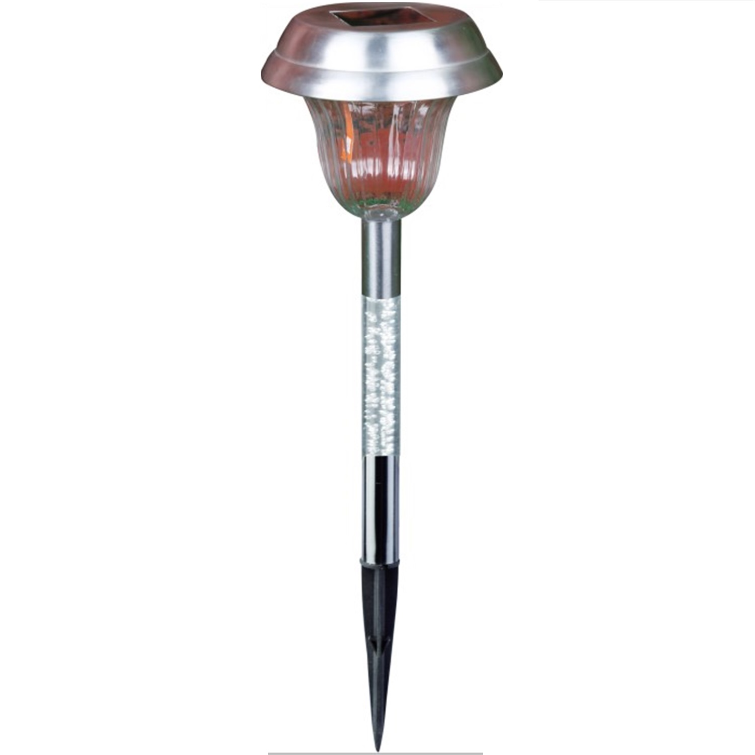 28373 Stainless Steel Stake Pole Solar LED Garden Pathway Light 