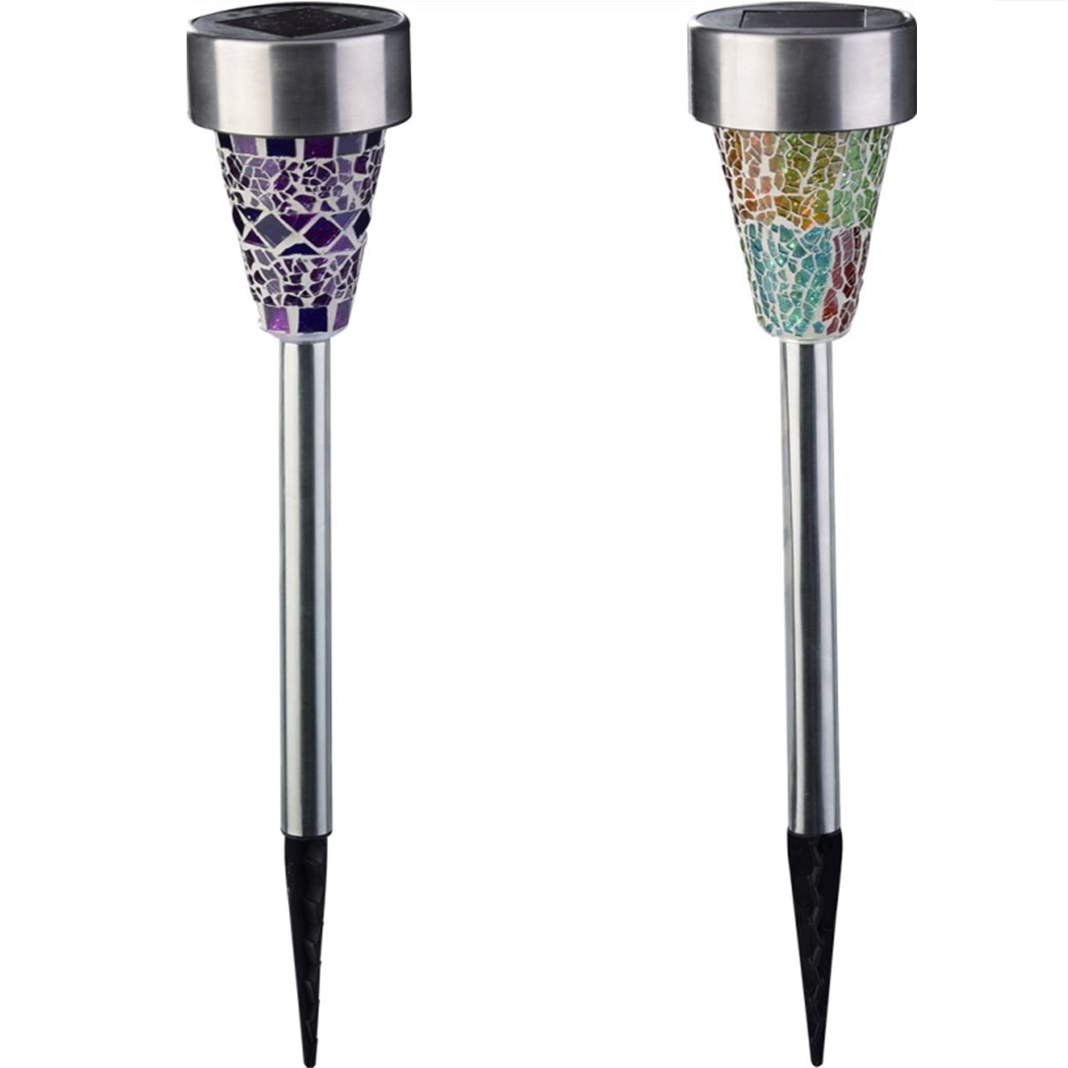 28384 Chinese Wholesale Outdoor Solar LED Mosaic Stake Light 