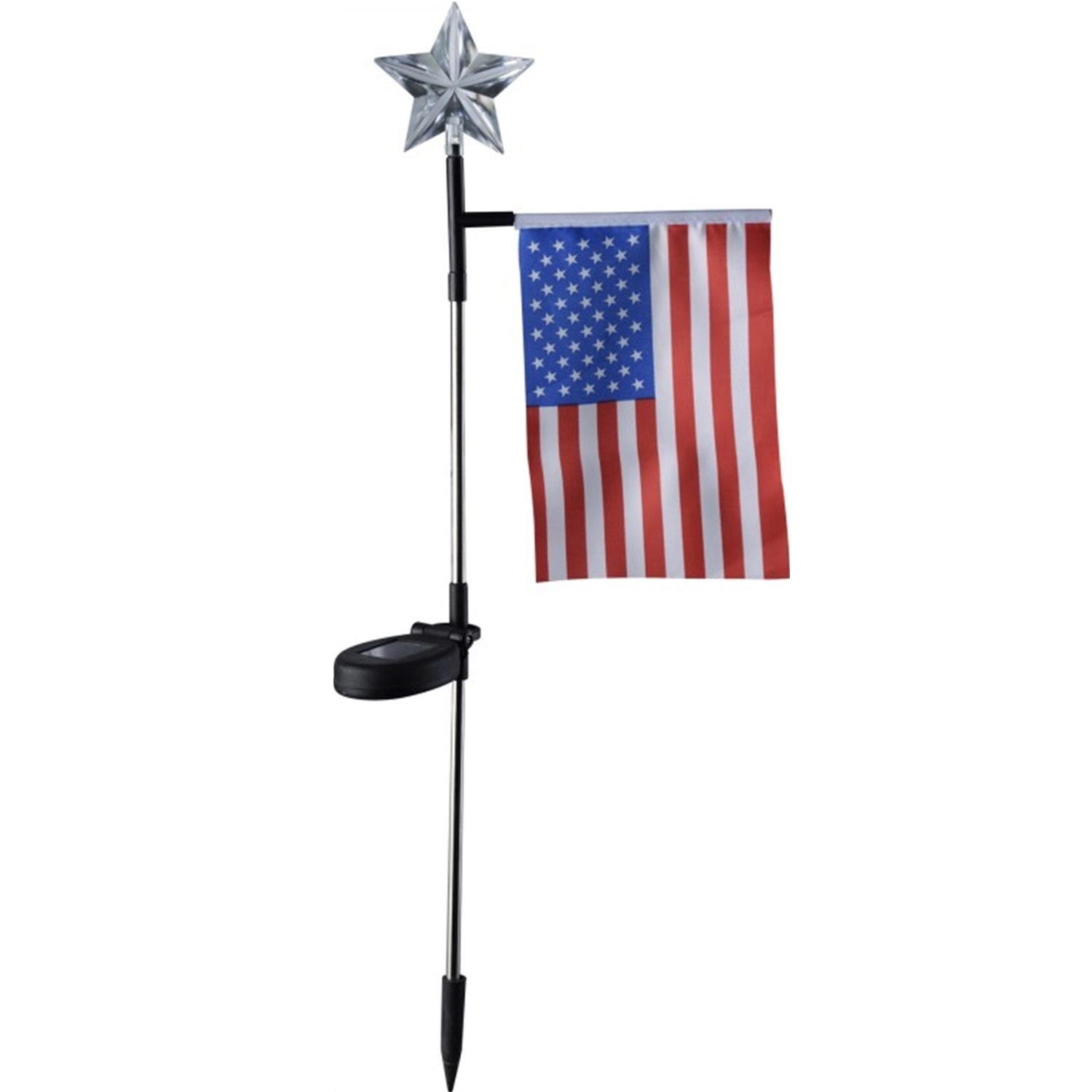28413 LED Solar Lawn Stake Light The American flag
