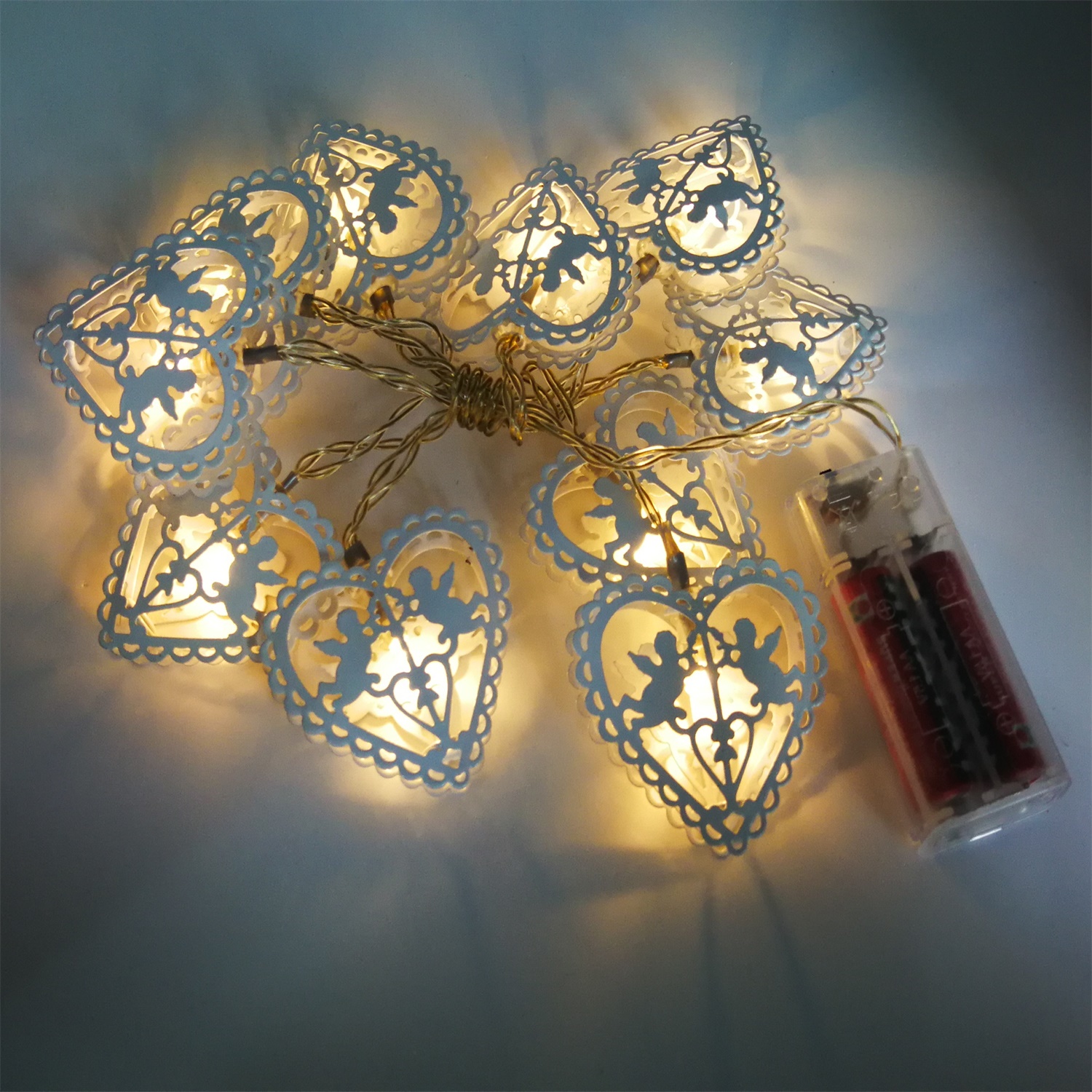 28514 Wholesale Price Home Decoration Heart LED Garland Fairy String Light 