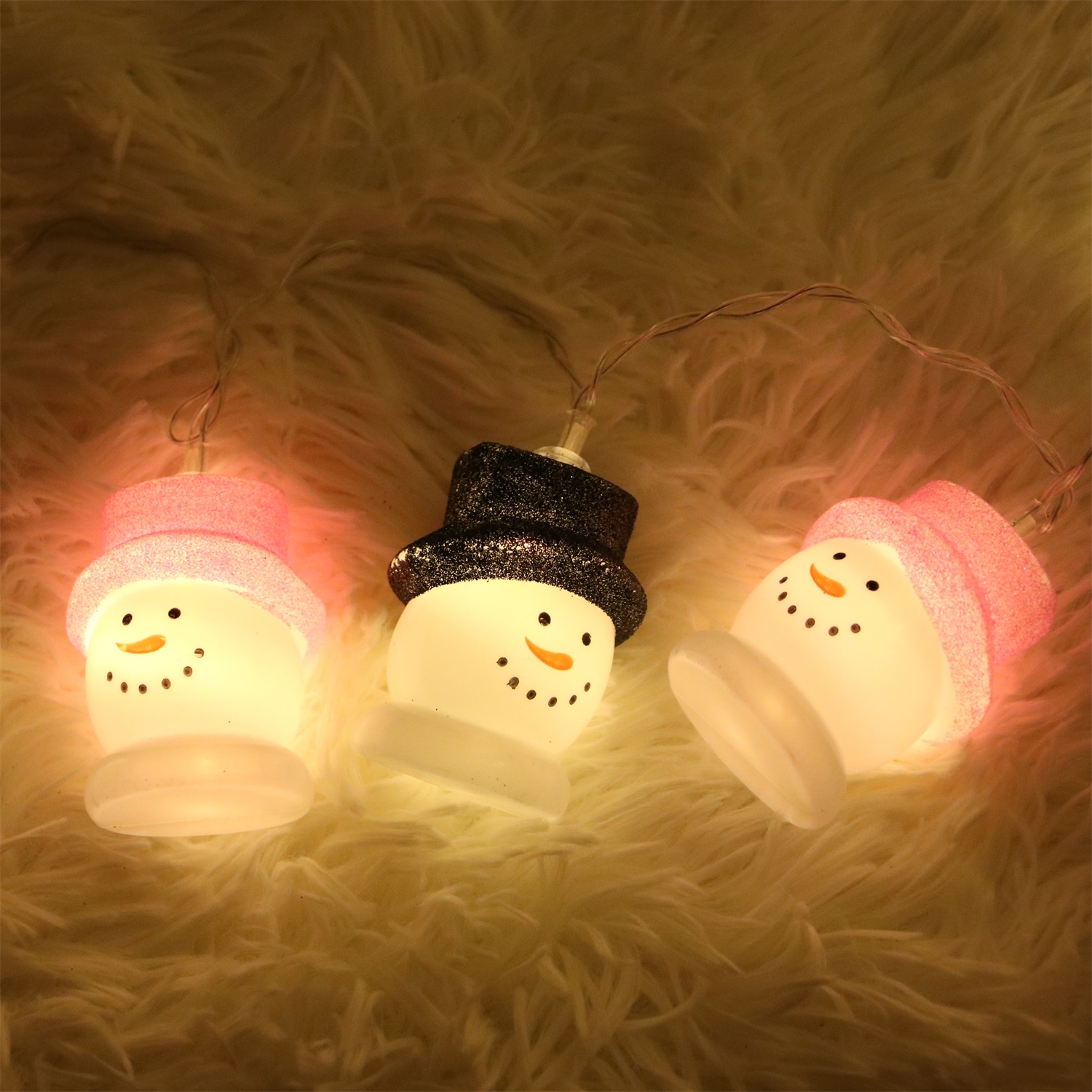 28517 Factory Wholesale Christmas Decoration Snowman LED Garland String Light 