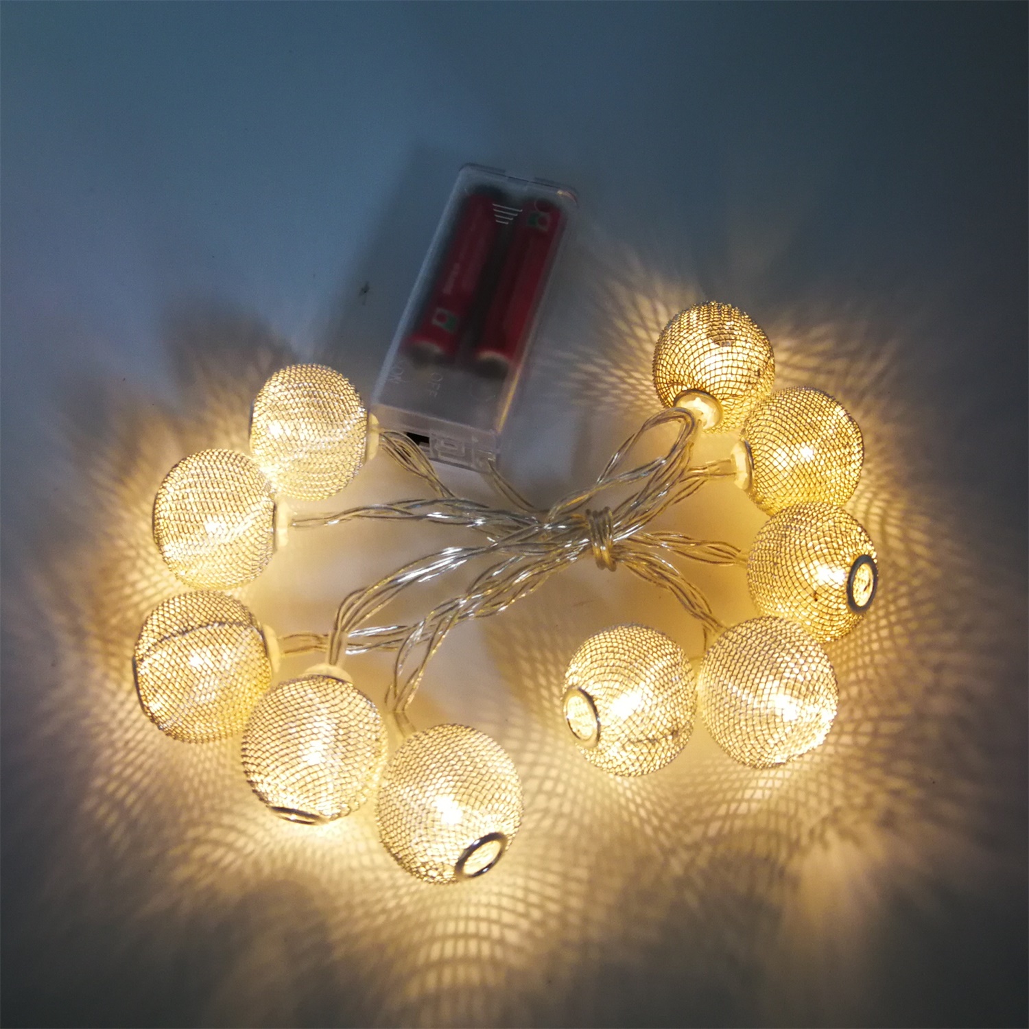 28532 China Wholesale Christmas Decoration LED Metal Lantern String Light 