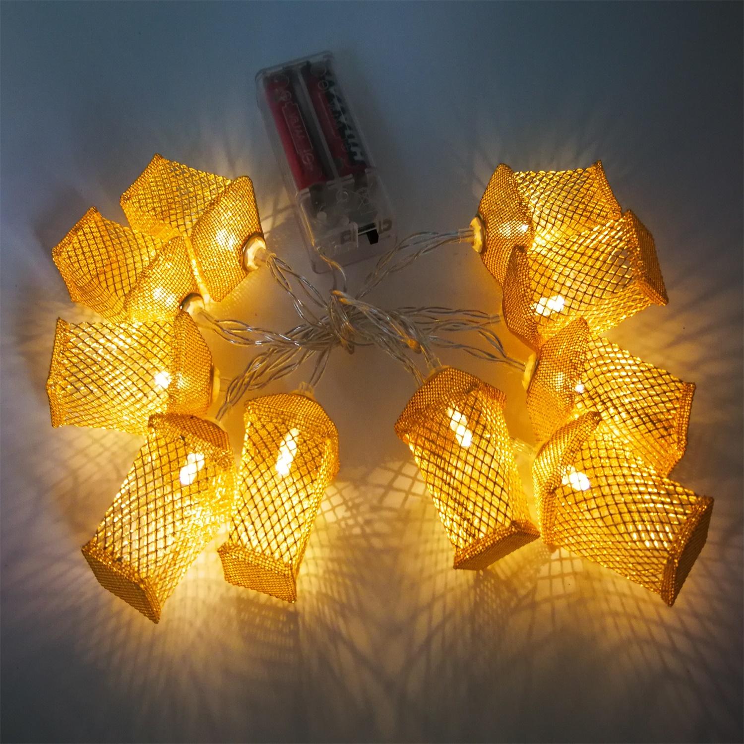 28533 China Factory Christmas Decoration Metal Lantern LED String Light 