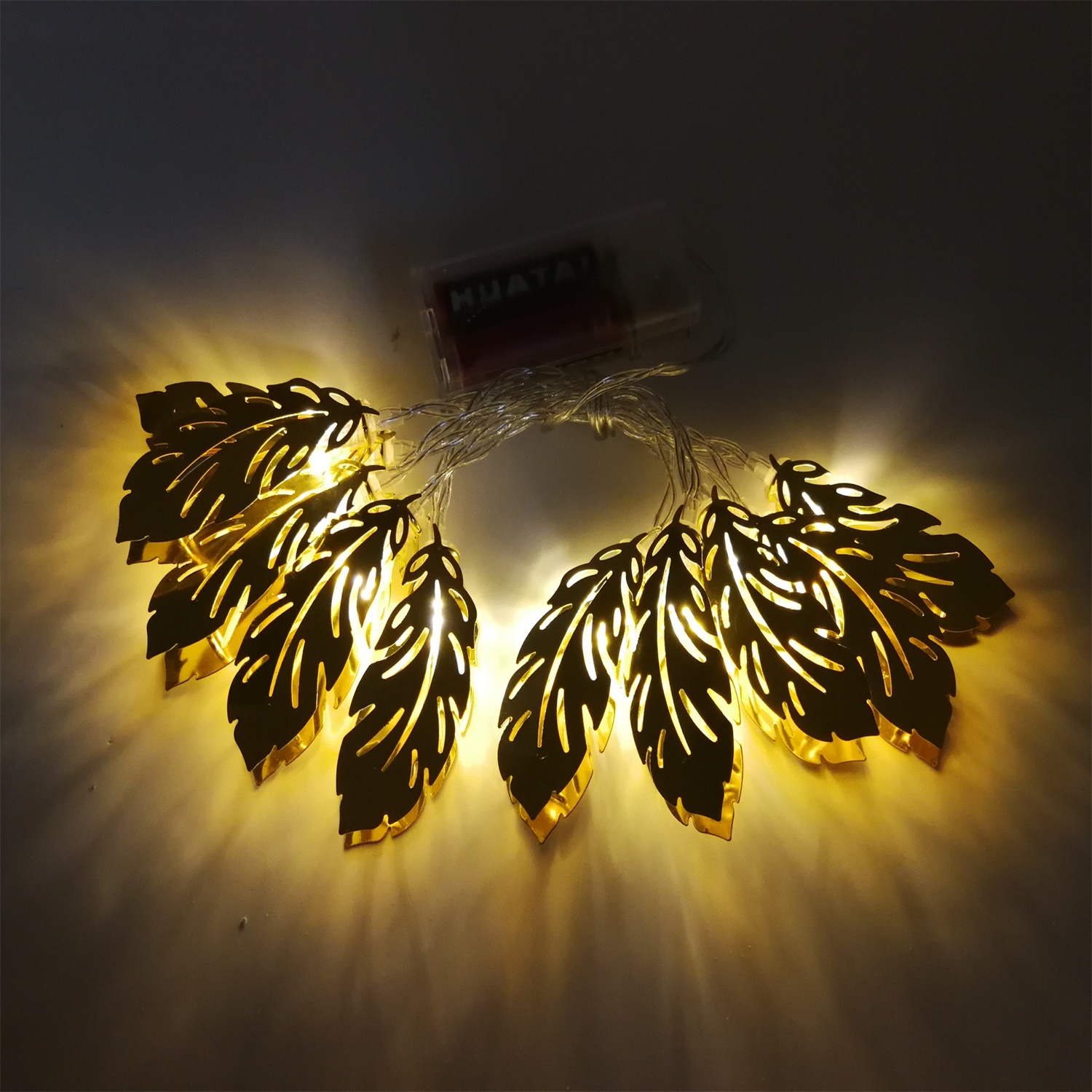 28547 Factory Wholesale Home Decoration LED Leaf Garland String Light 
