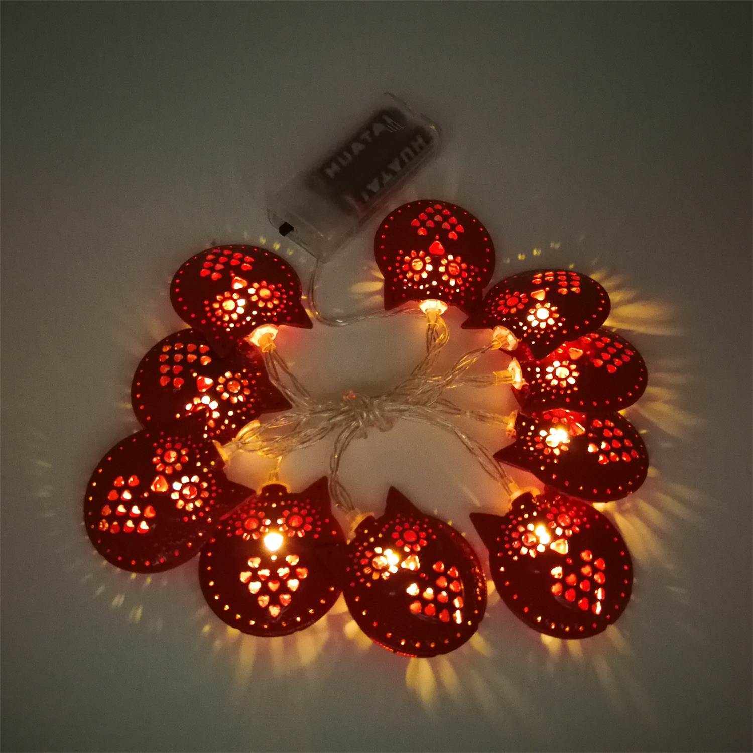 28556 China Wholesale Home Decoration Metal Owl LED Garland Light 