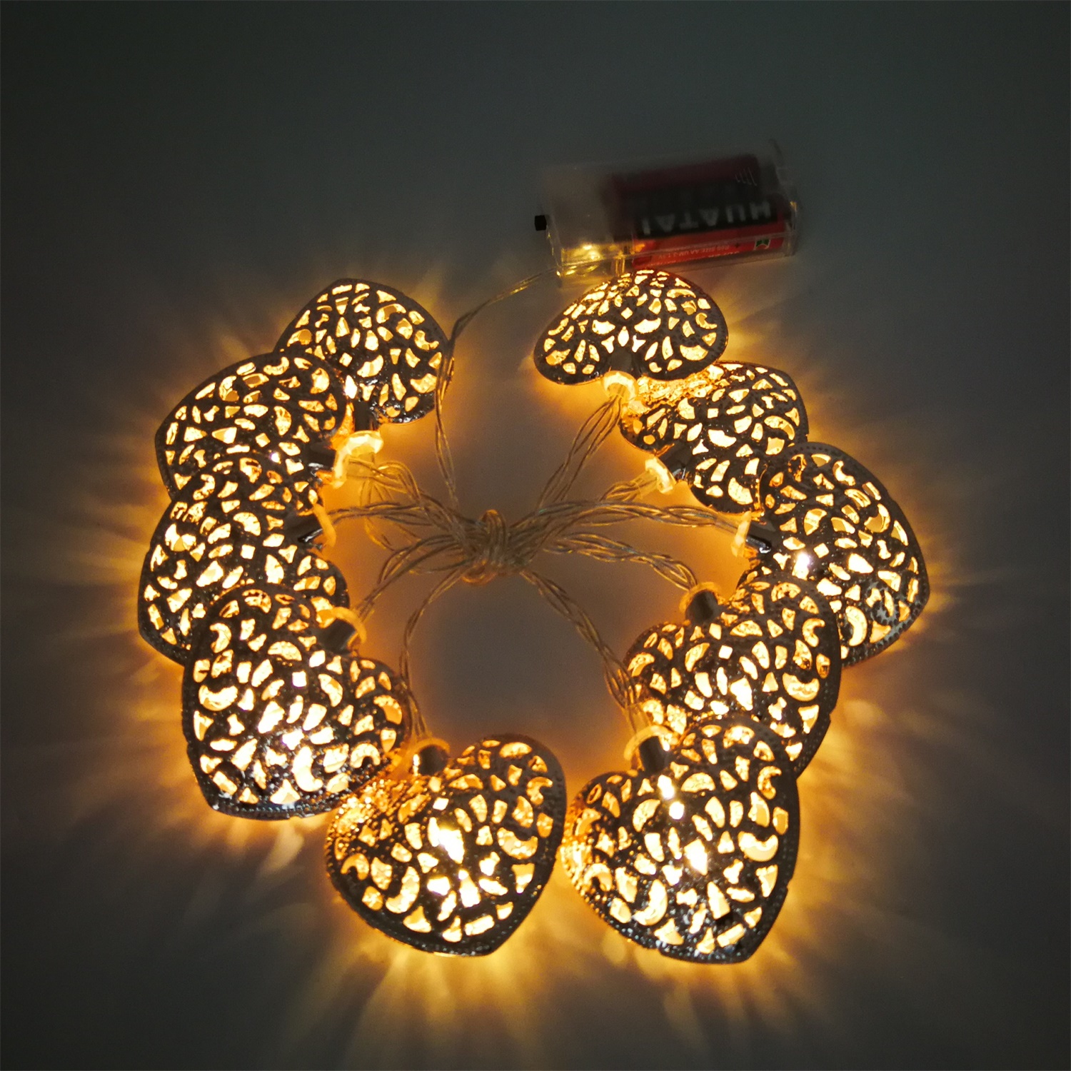 28557 China Wholesale Home Decoration LED Heart String Light 