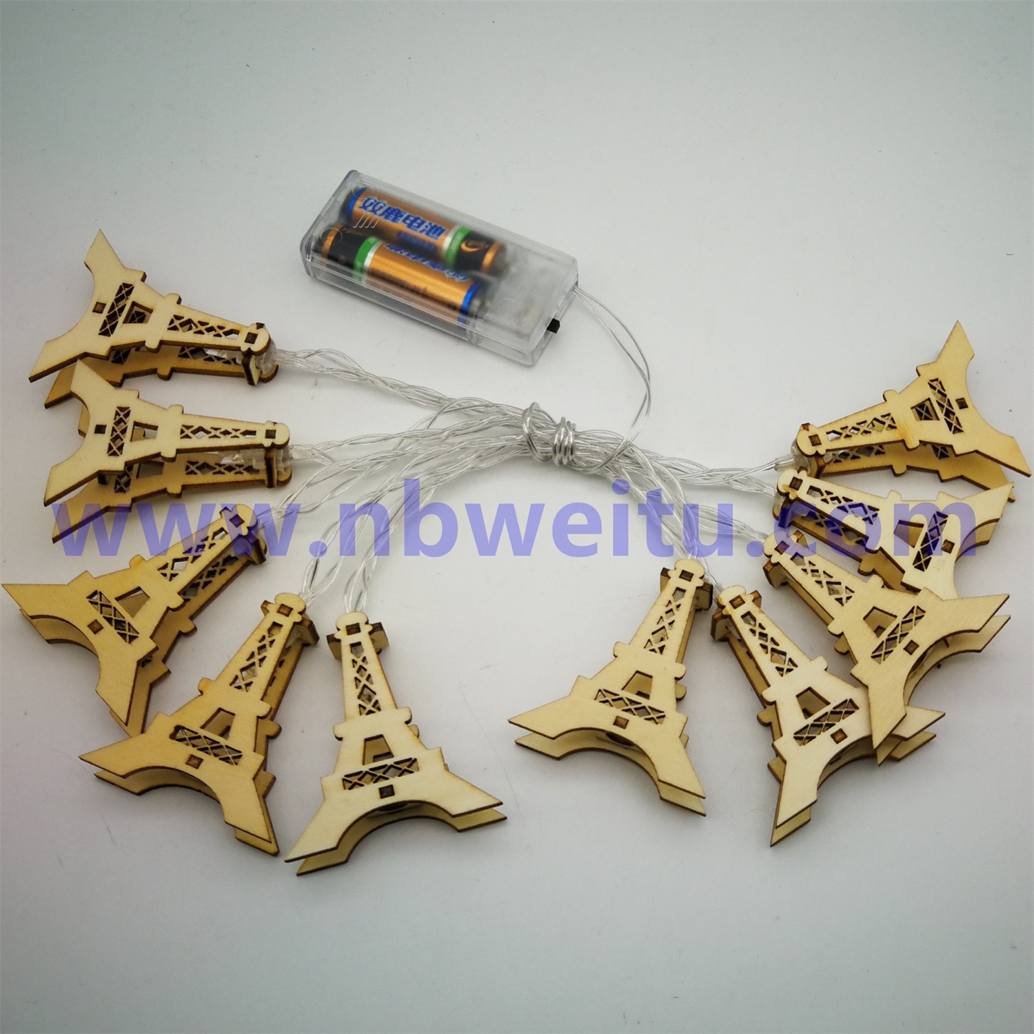 28575 China Wholesale LED Wooden Effiel Tower Garland String Light 