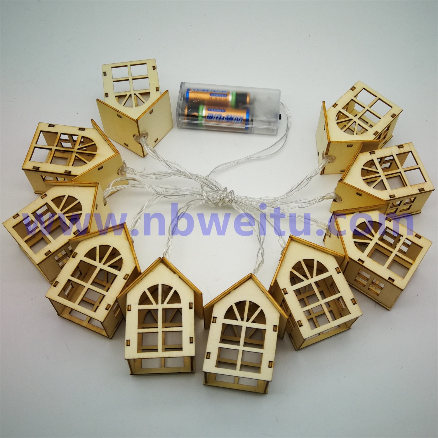 28584 China Factory Christmas Decoration LED Cabin Pendant Garland String Light 
