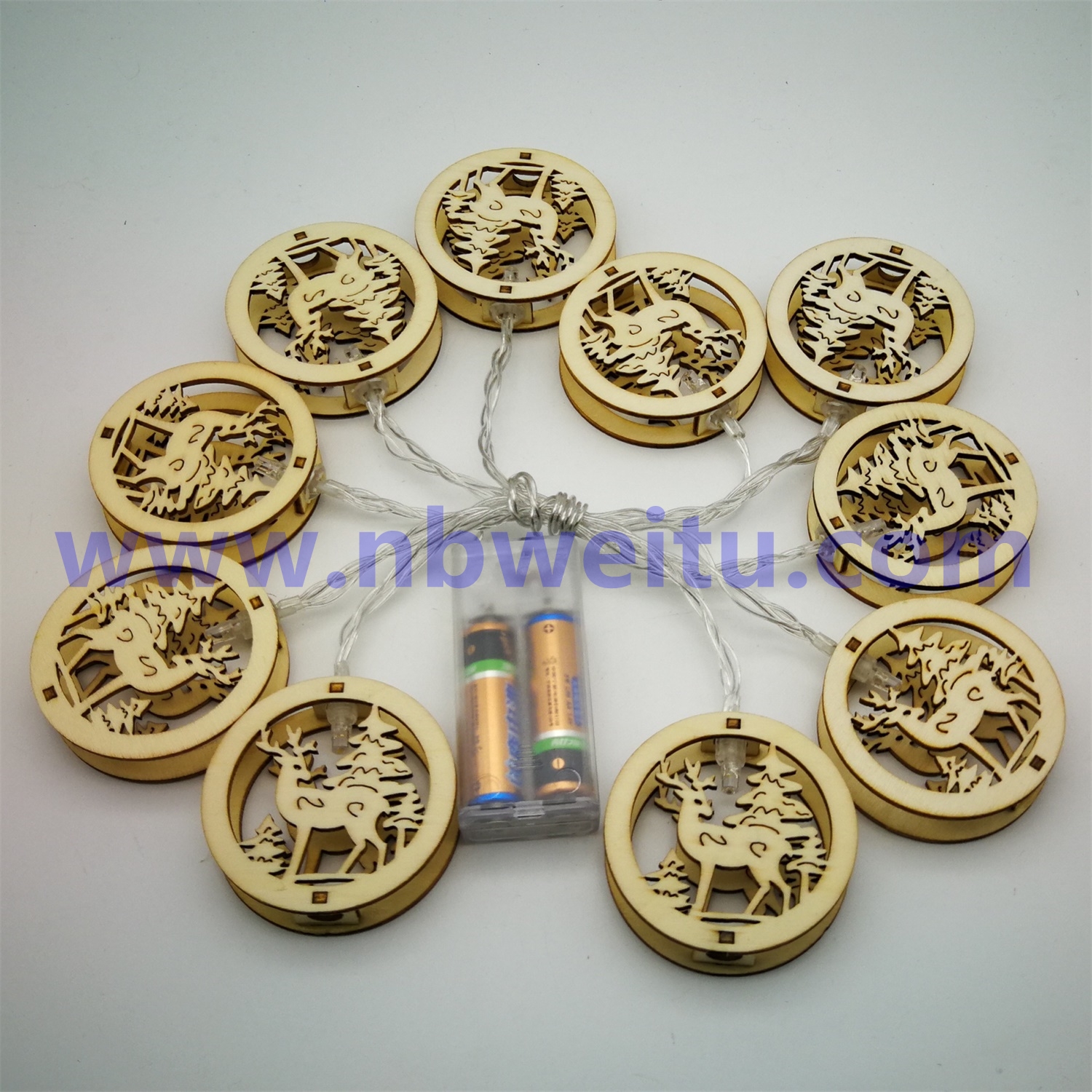 28592 Christmas Decoration LED Reindeer Pendant Garland Fairy String Light 