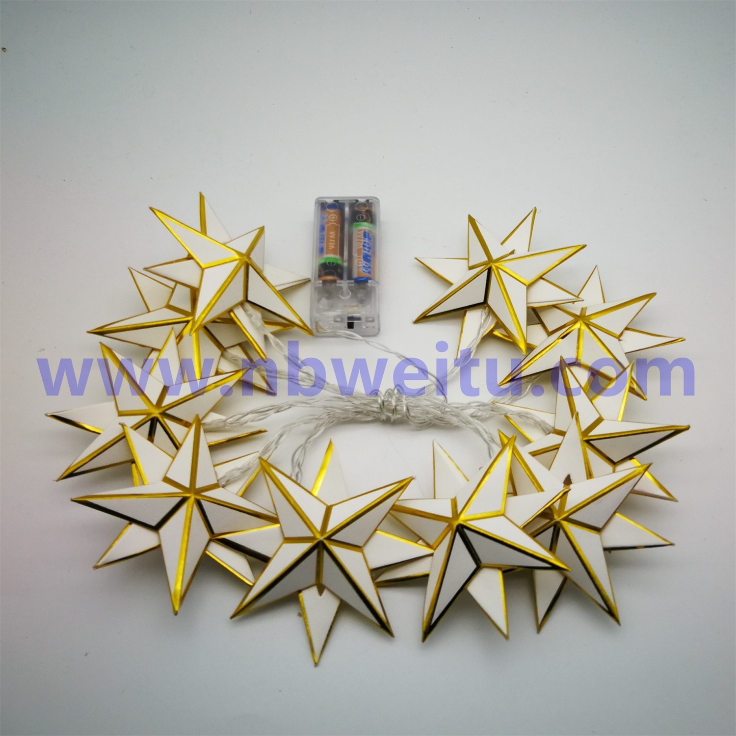 28610 Wholesale Price Indoor Decoration LED Paper Star Garland String Light