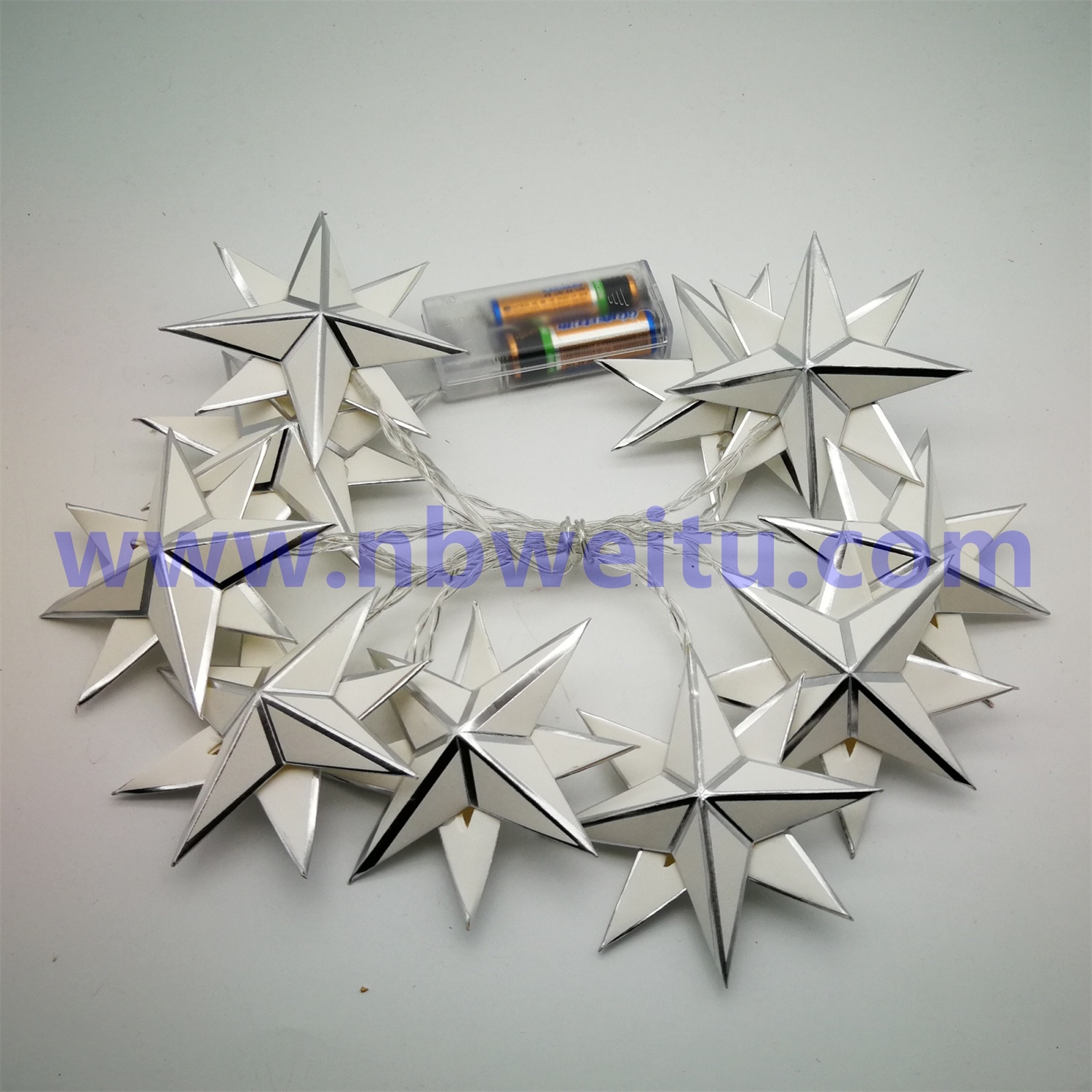 28611 Wholesale Price Indoor Decoration LED Paper Star Garland String Light 