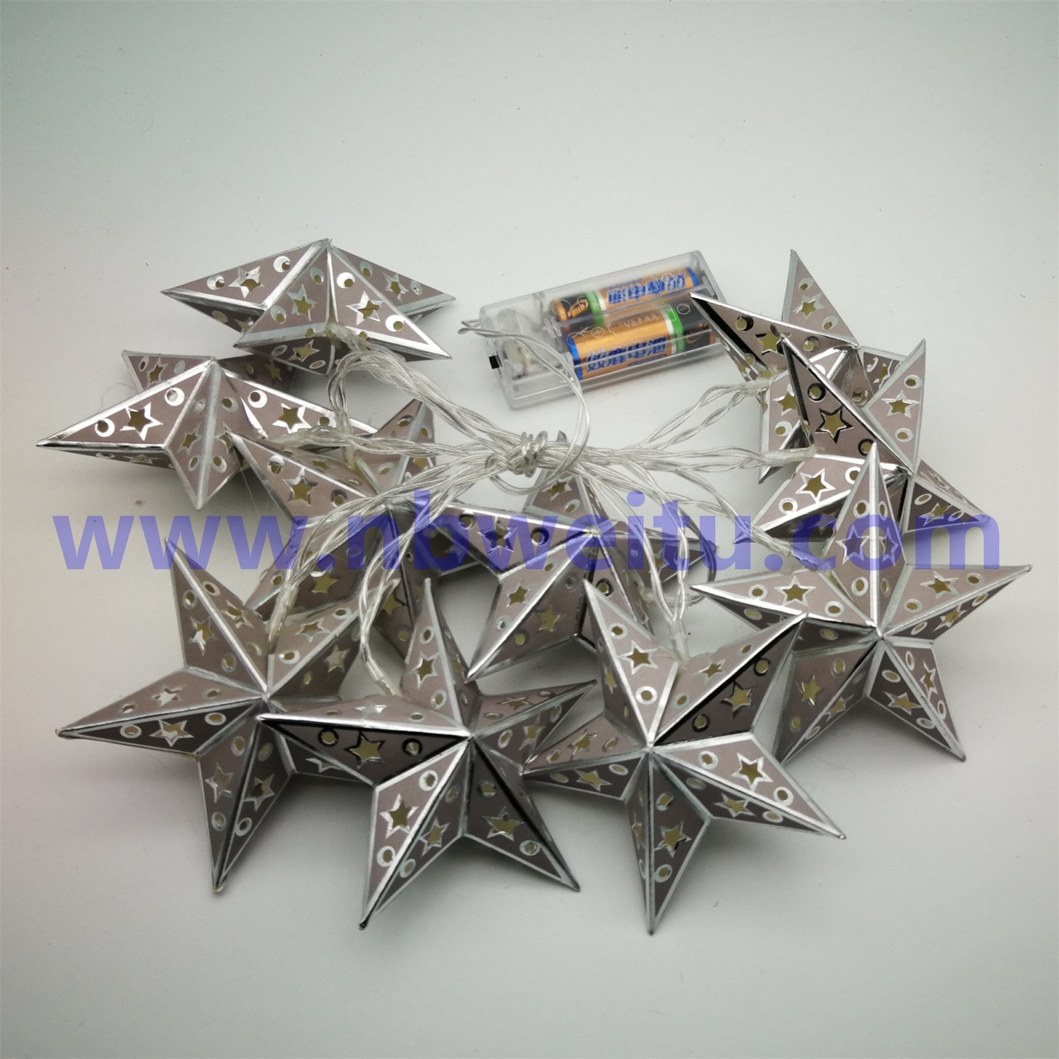 28612 Wholesale Price Indoor Decoration LED Paper Star Fairy String Light 