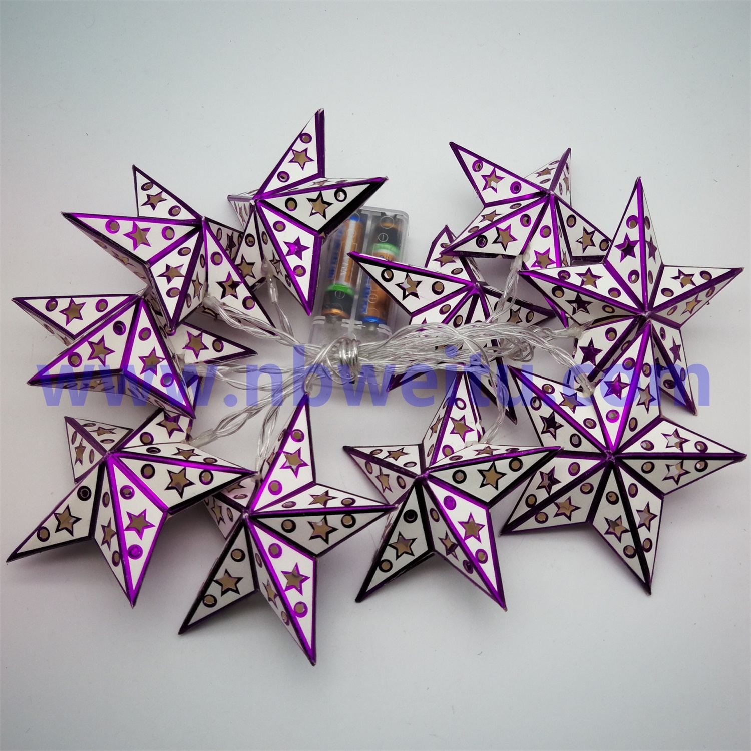28613 Wholesale Price Indoor Decoration LED Paper Star Fairy String Light 