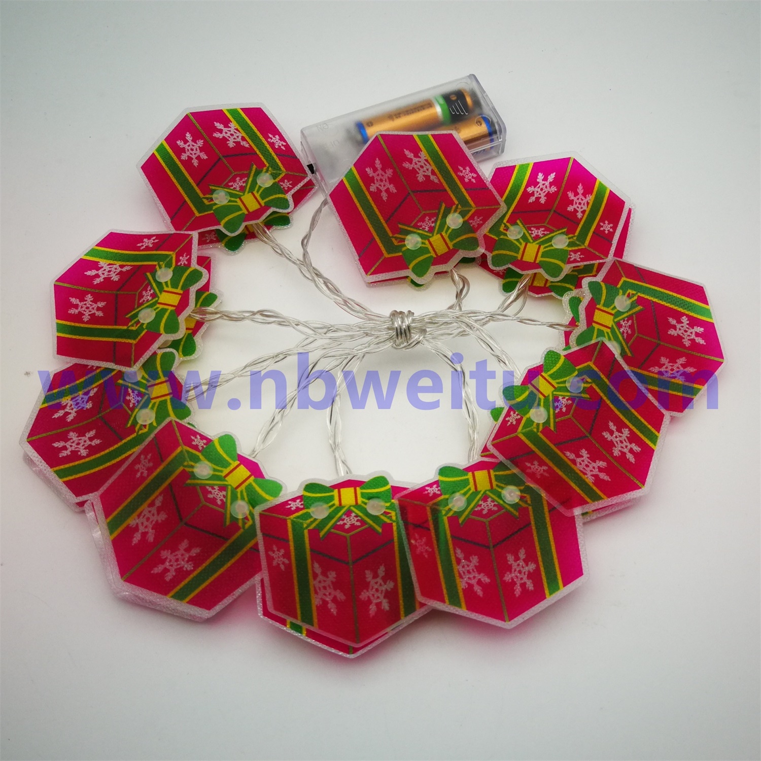 28618 Christmas Decoration LED Gift Pendant String Light with Timer 