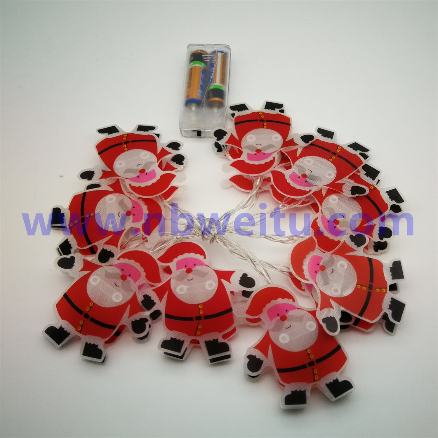 28624 Christmas Decoration Santa Claus LED PVC Pendant String Light 