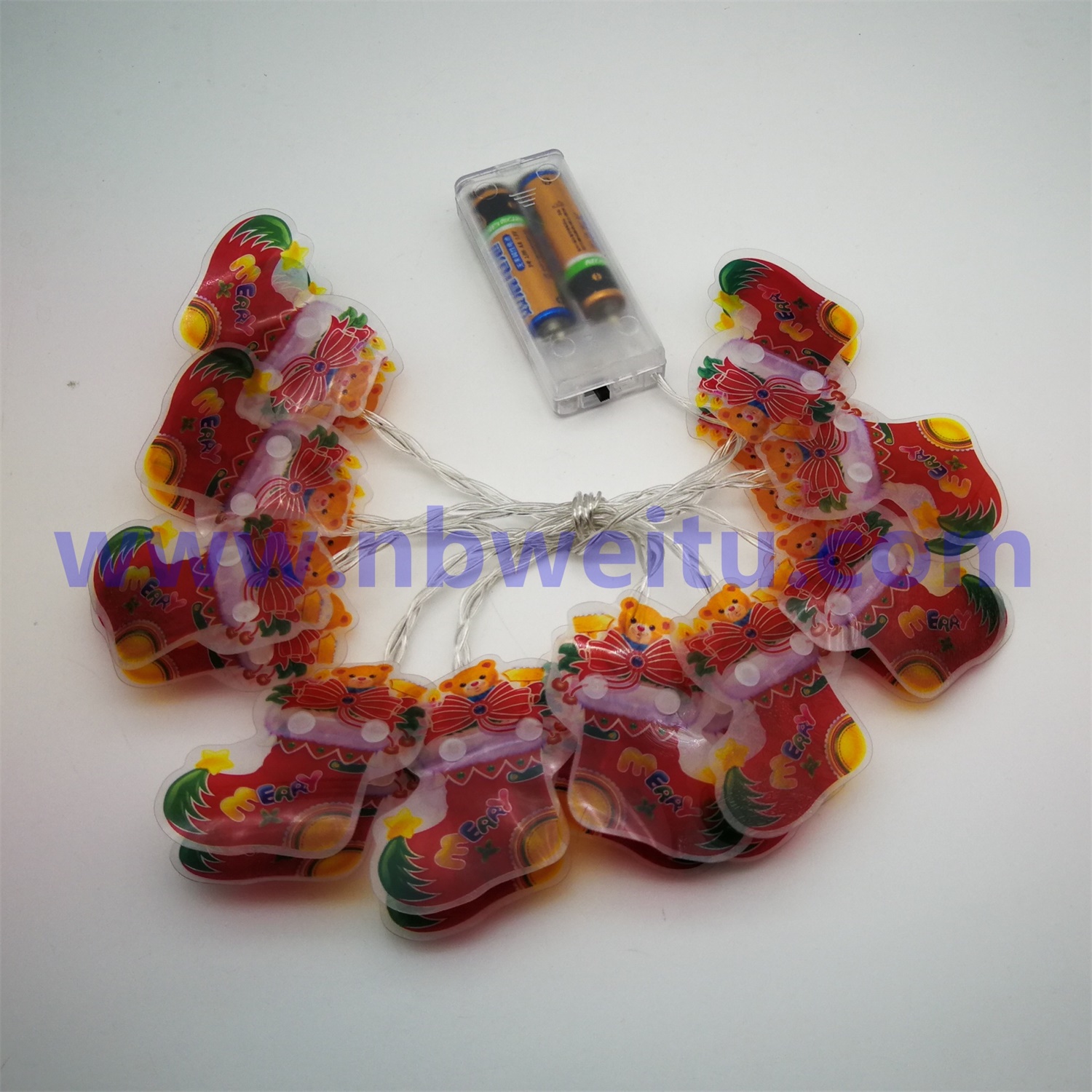 28626 China Supplier Christmas Stocking LED Garland Fairy String Light 