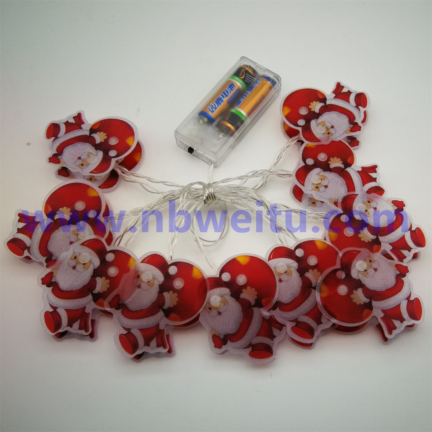 28628 Christmas Home Decoration Santa Claus PVC Pendant LED Light String 