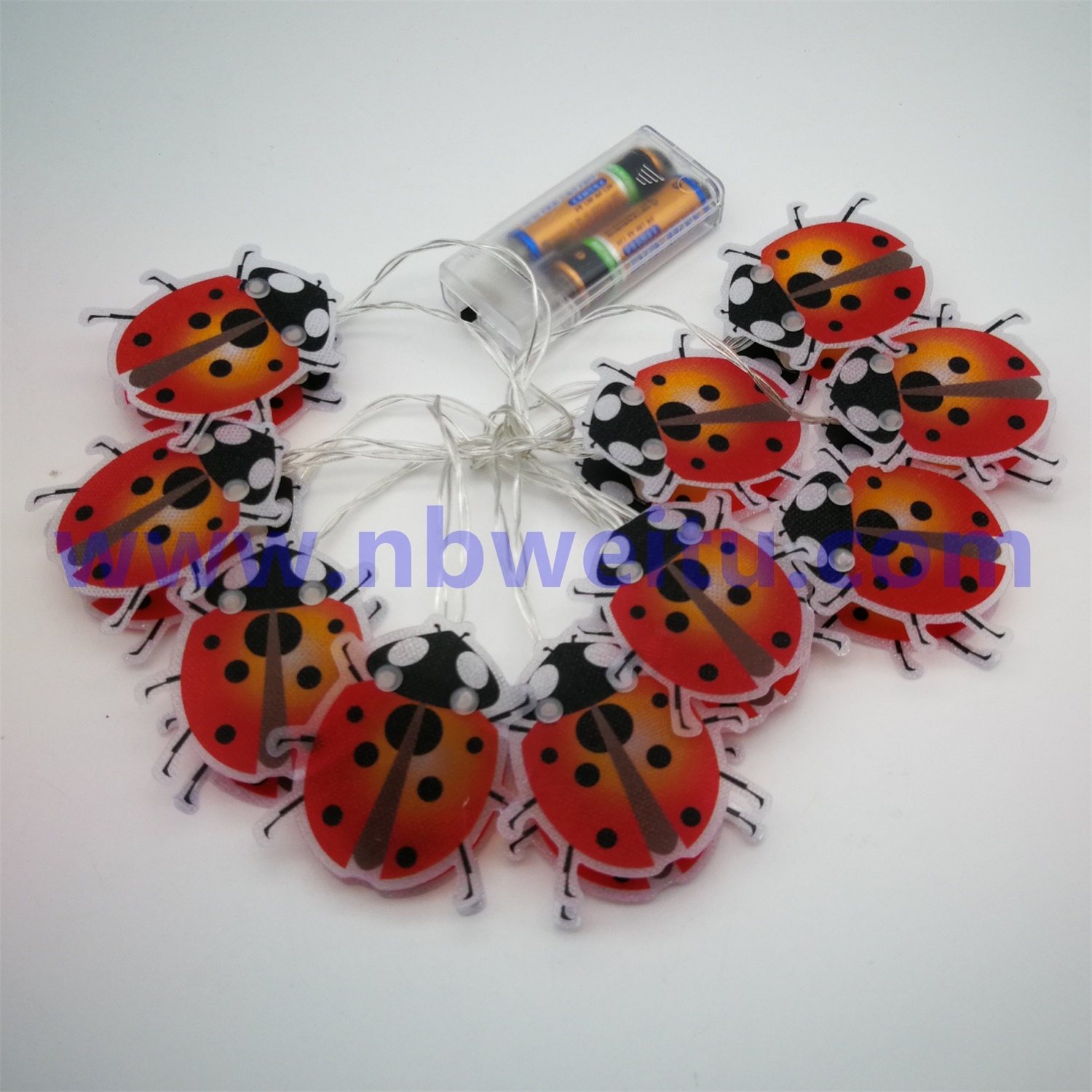 28631 China Supplier Halloween Decoration LED Ladybug Pendant Garland String Light 
