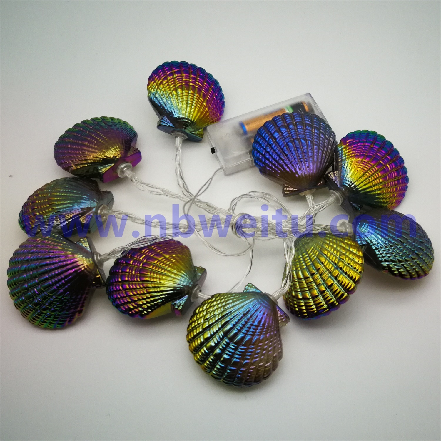 28646 China Wholesale Party Decoration LED Shell Pendant Fairy String Light 
