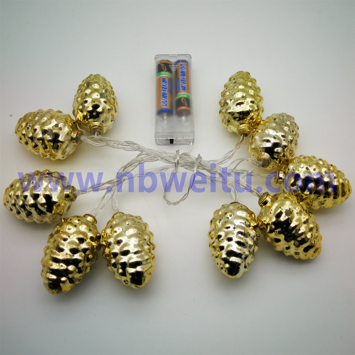 28648 Christmas Decoration LED Pine Cone Pendant Fairy String Light 