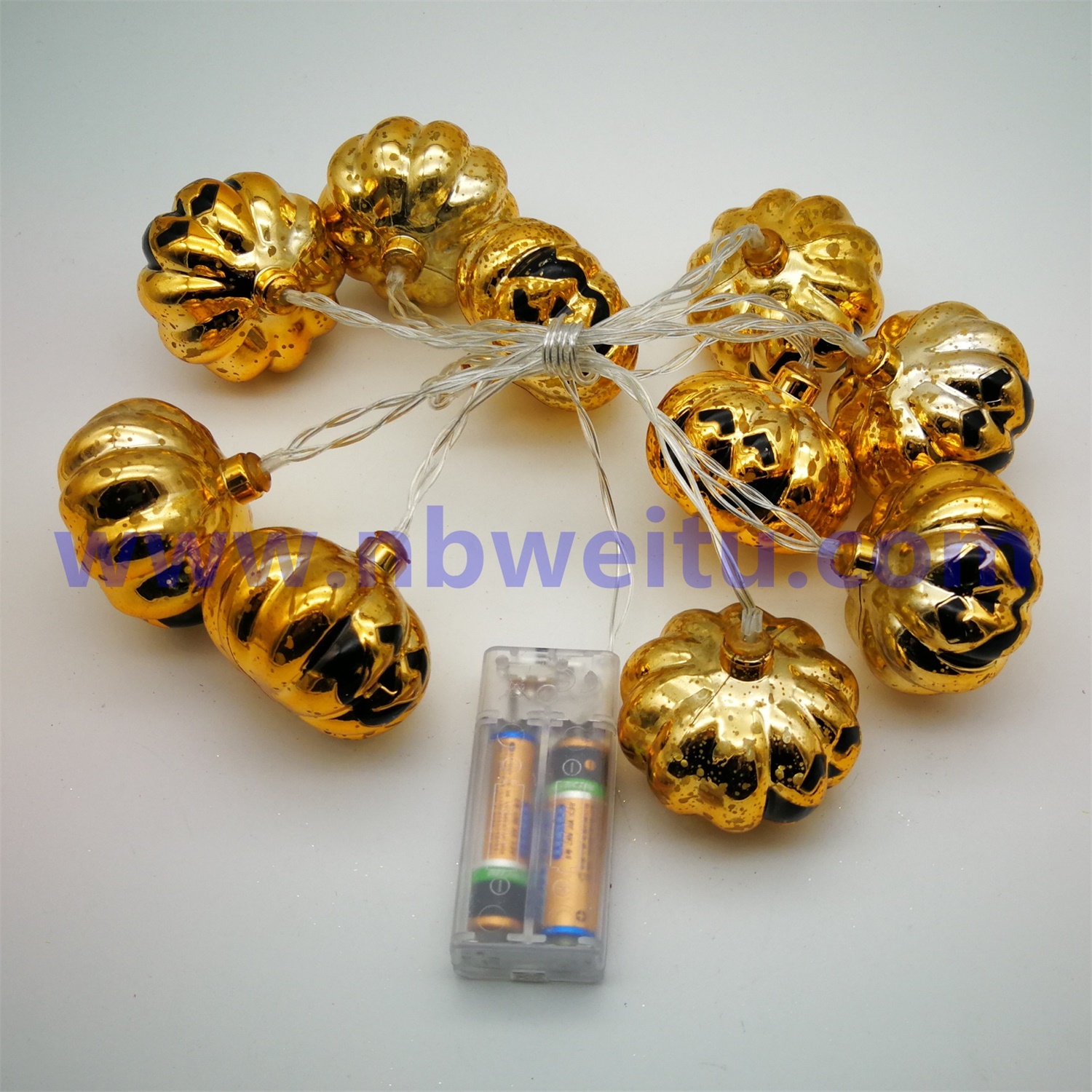 28675 Halloween Decoration Golden Pumpkin LED String Light 