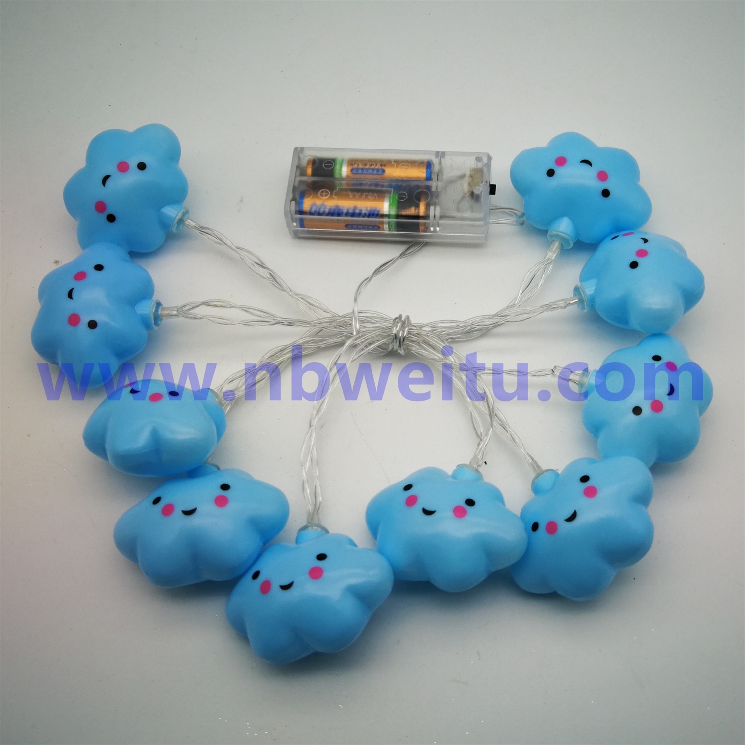 28701 Chinese Supplier 3W 110V-240V Lovely Vinyl Cloud LED String Light 