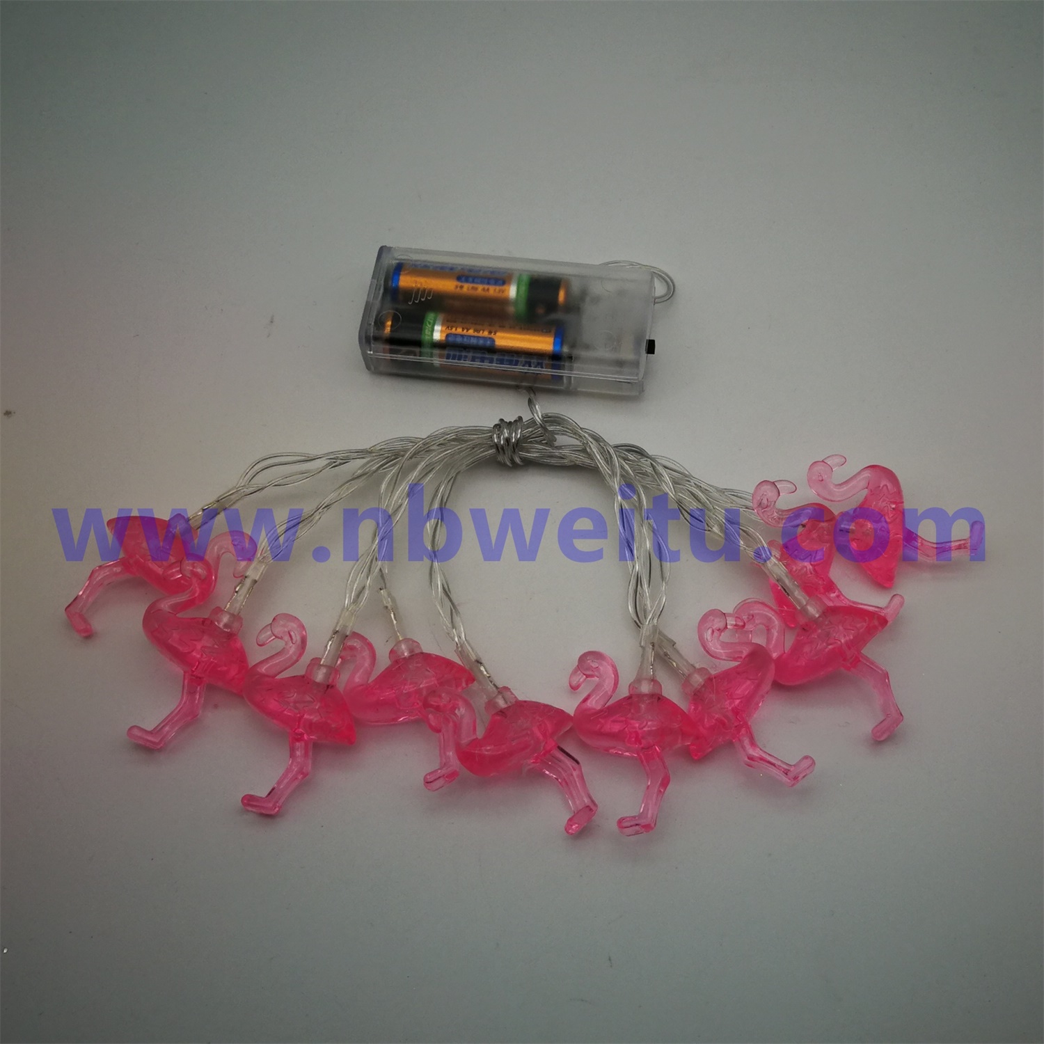 28704 China Manufacturer Battery Operated 3W Children Party Decoration LED Vinyl Flamingo String Light 