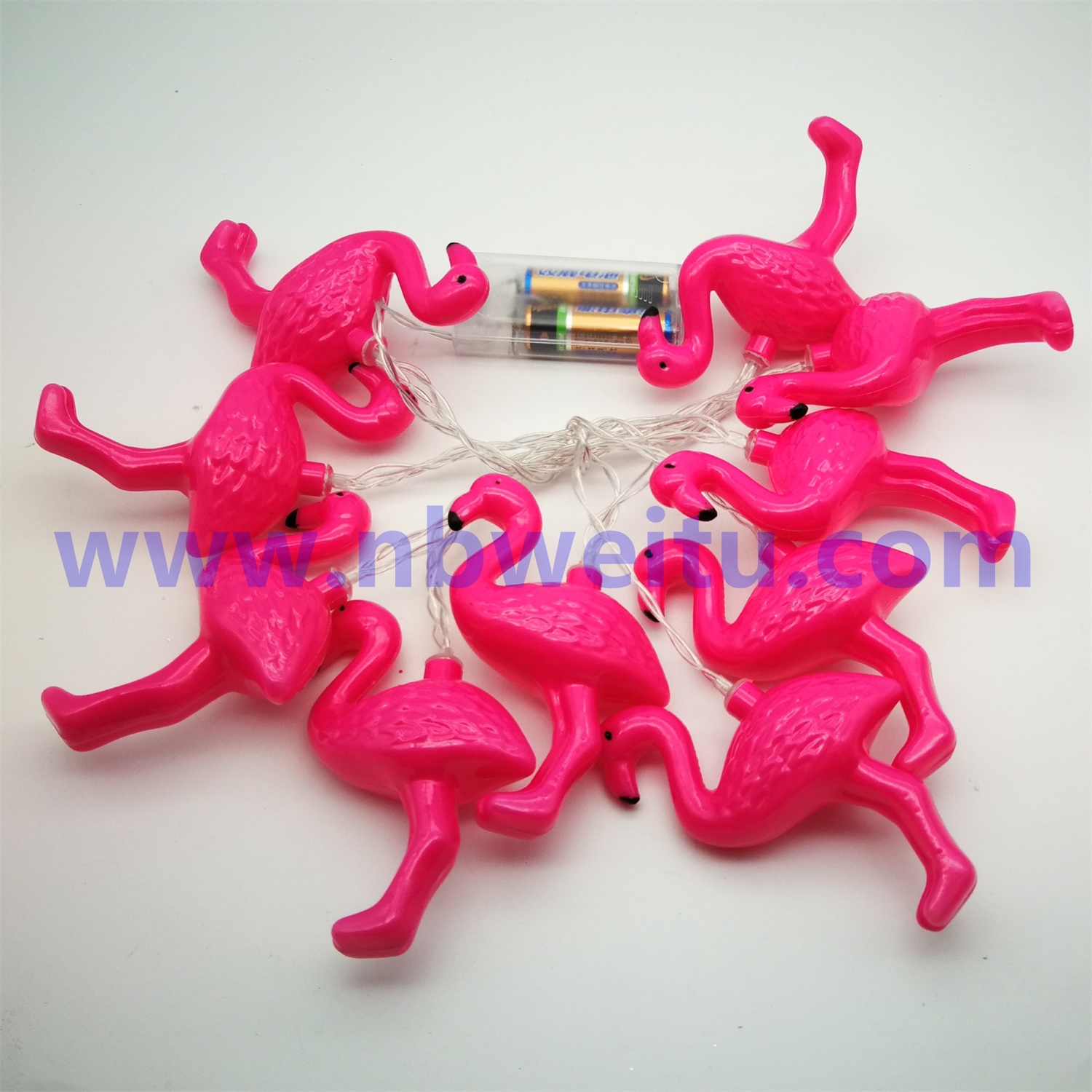 28706 China Manufacturer Battery Operated 3W Children Party Decoration LED Vinyl Flamingo String Light 