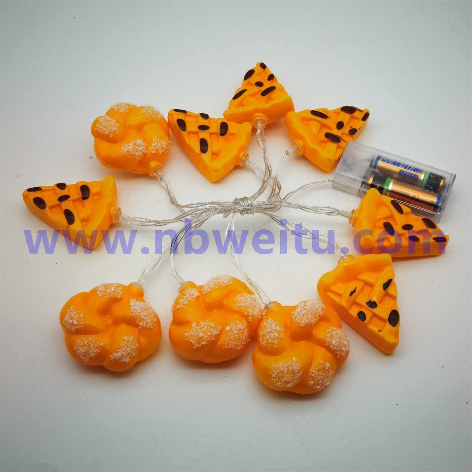 28720 China Supplier 3W Battery Operated Fastfood Decoration LED Bread Pizza LED String Light