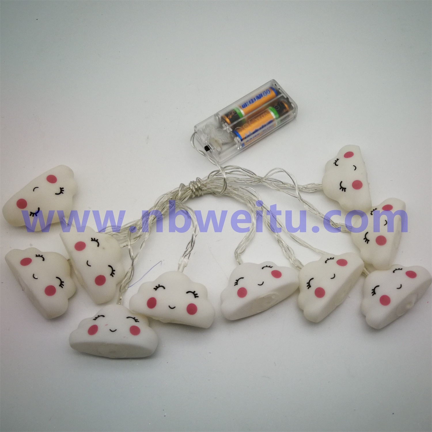 28726 Chinese Supplier 3W 110V-240V Lovely Vinyl Cloud LED String Light 