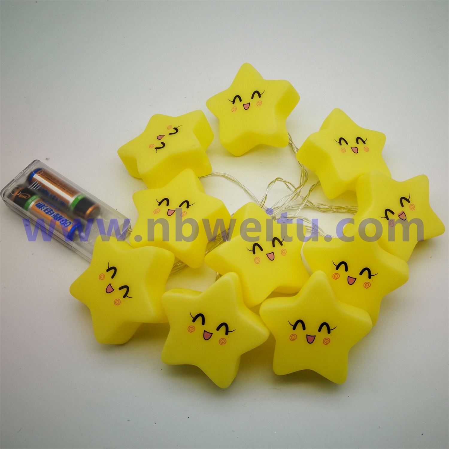 28727 Chinese Supplier IP44 Children Party Decoration LED Lovely Vinyl Star Garland String Light