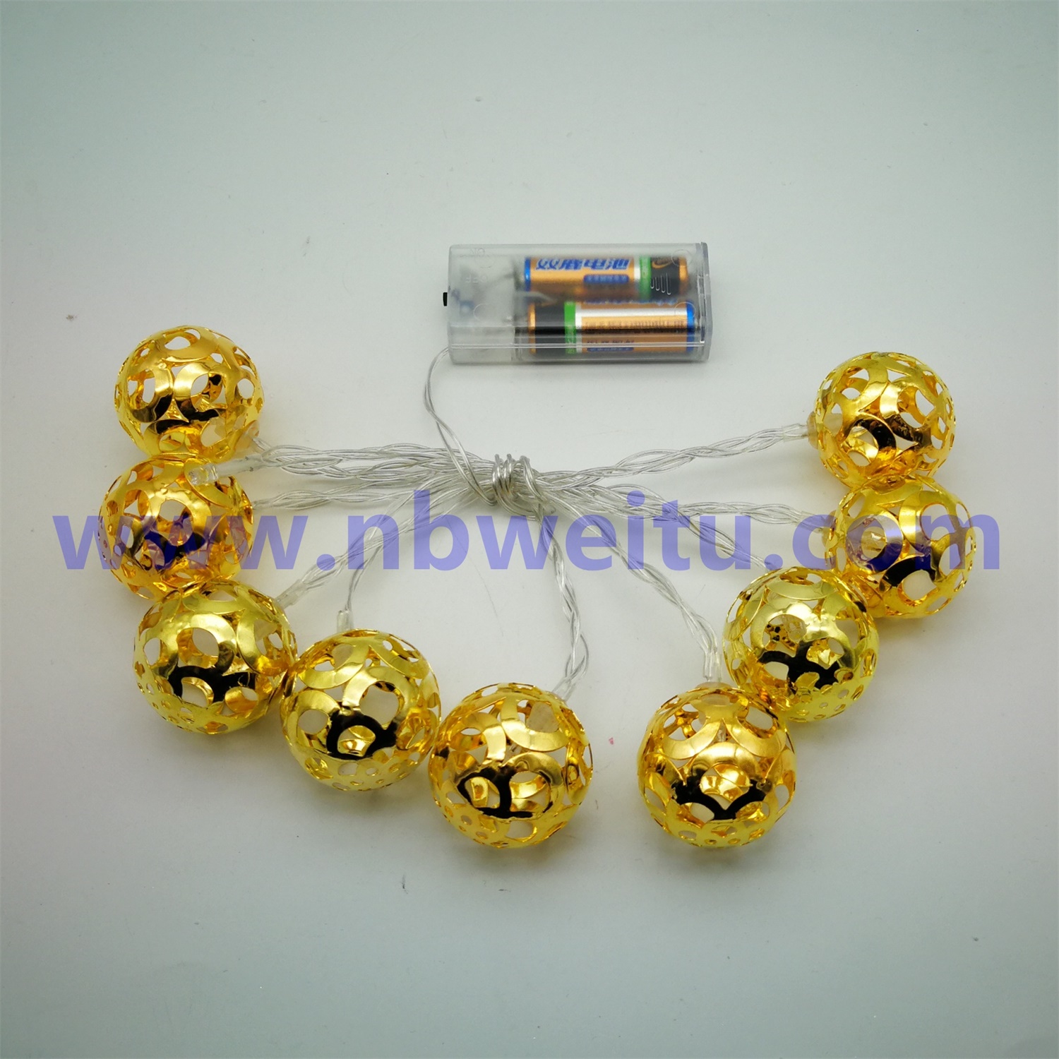 28764 Factory Wholesale Home Decoration Metal Balls LED Garland String Light 