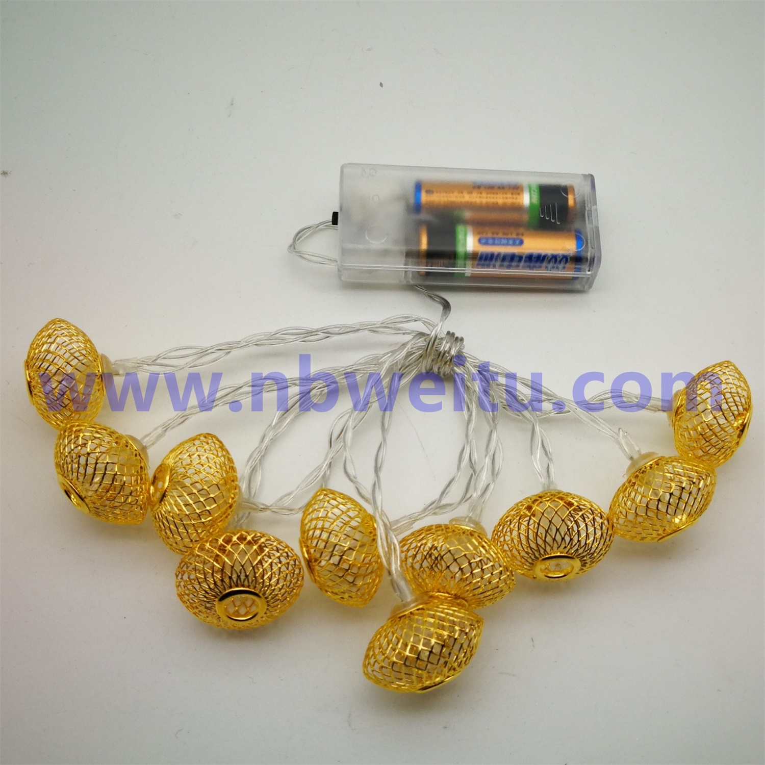 28791 Solar Energy Metal Chinese Style Lantern Pendant LED String Light with Connector 