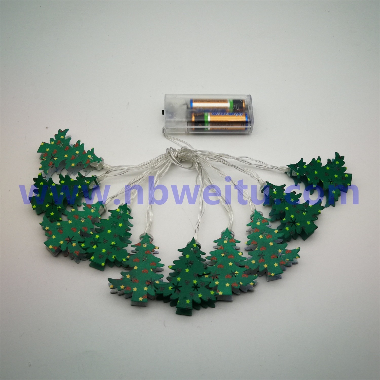 28799 Battery Operated 1.5m 10 LED Metal Christmas Tree Pendant String Light