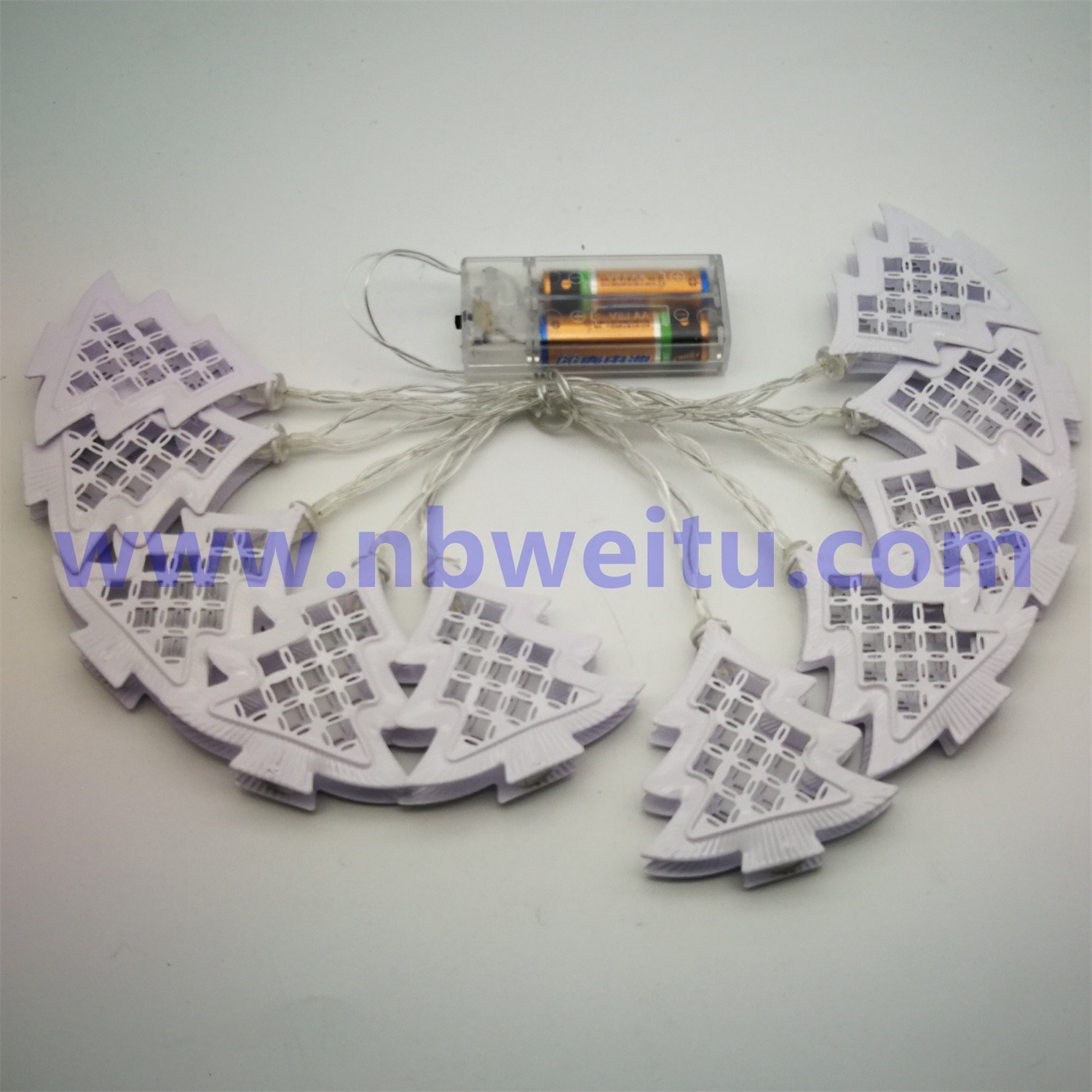 28809 Battery Operated 1.5m 10 LED Metal Christmas Tree Pendant String Light 