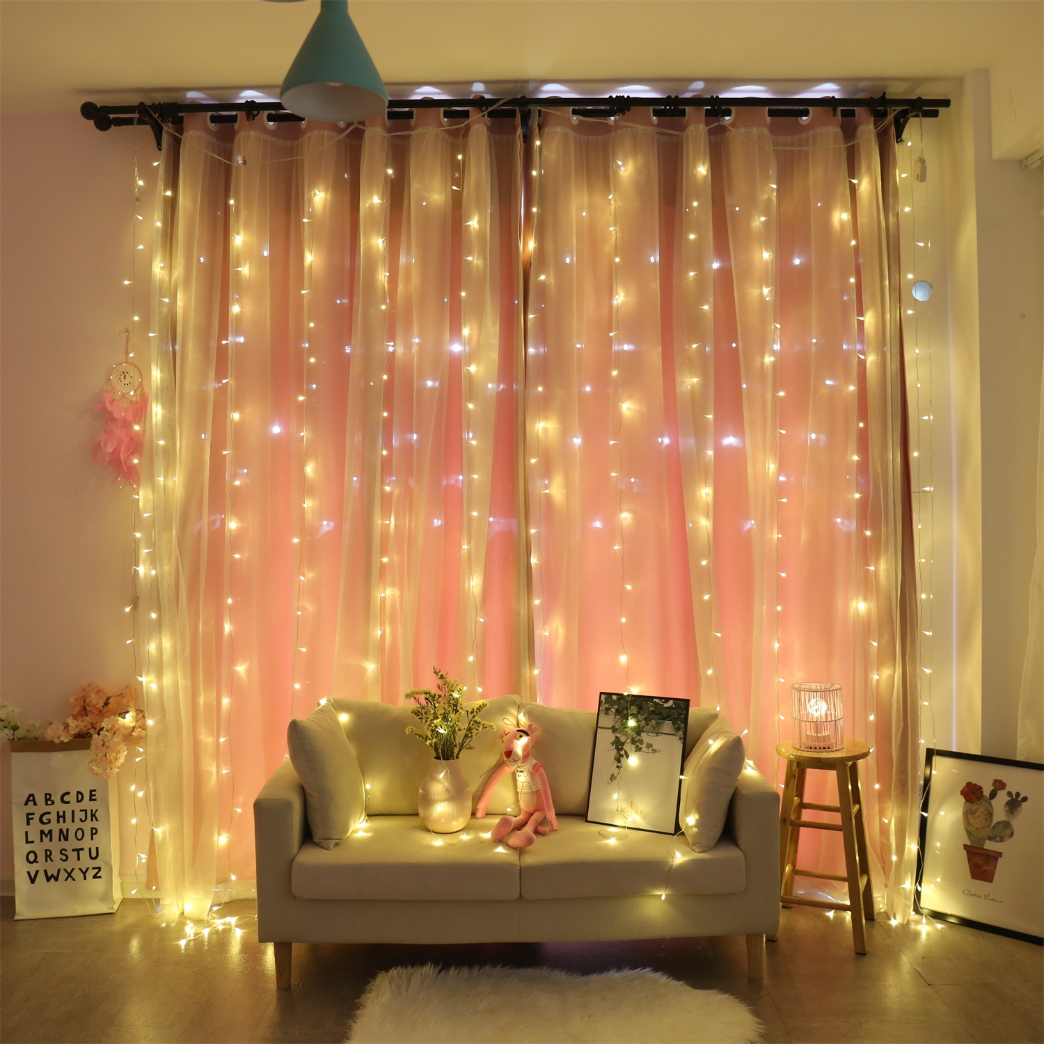 28824 China Supplier 8 Mode 3X2m 6X4m LED Curtain String Light