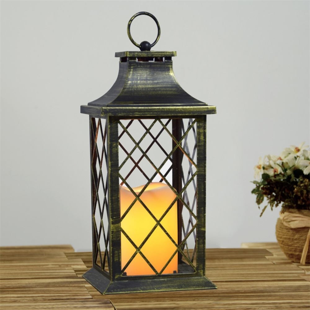 27077 Chinese Manufacturer Solar Powered LED Candle Lantern 