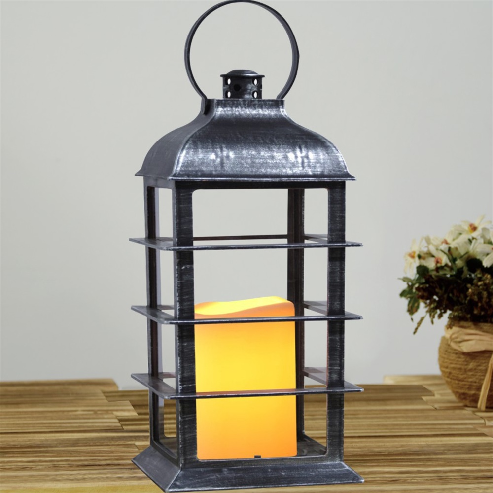 27100 China Supplier Balcony Decoration Plastic Solar LED Candle Lantern 