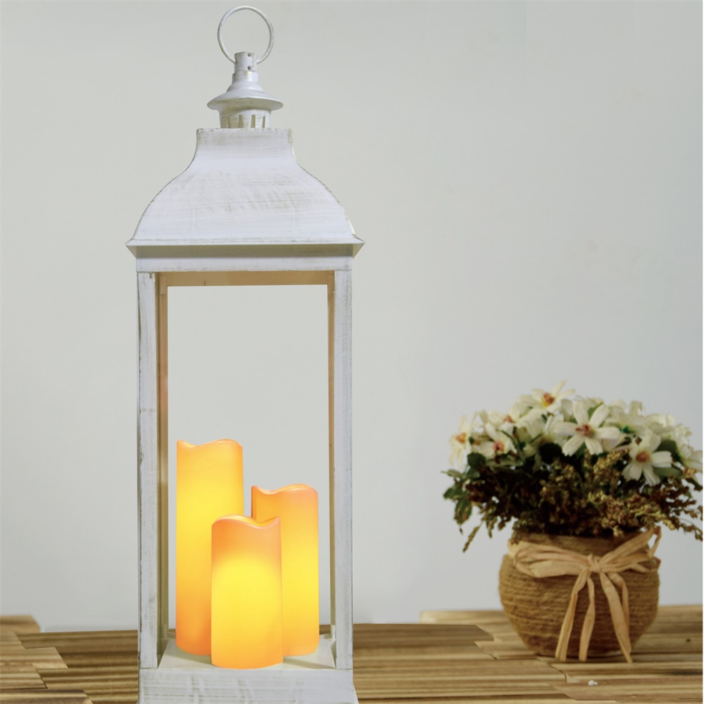 27122 Solar LED Pillar Candle Lantern